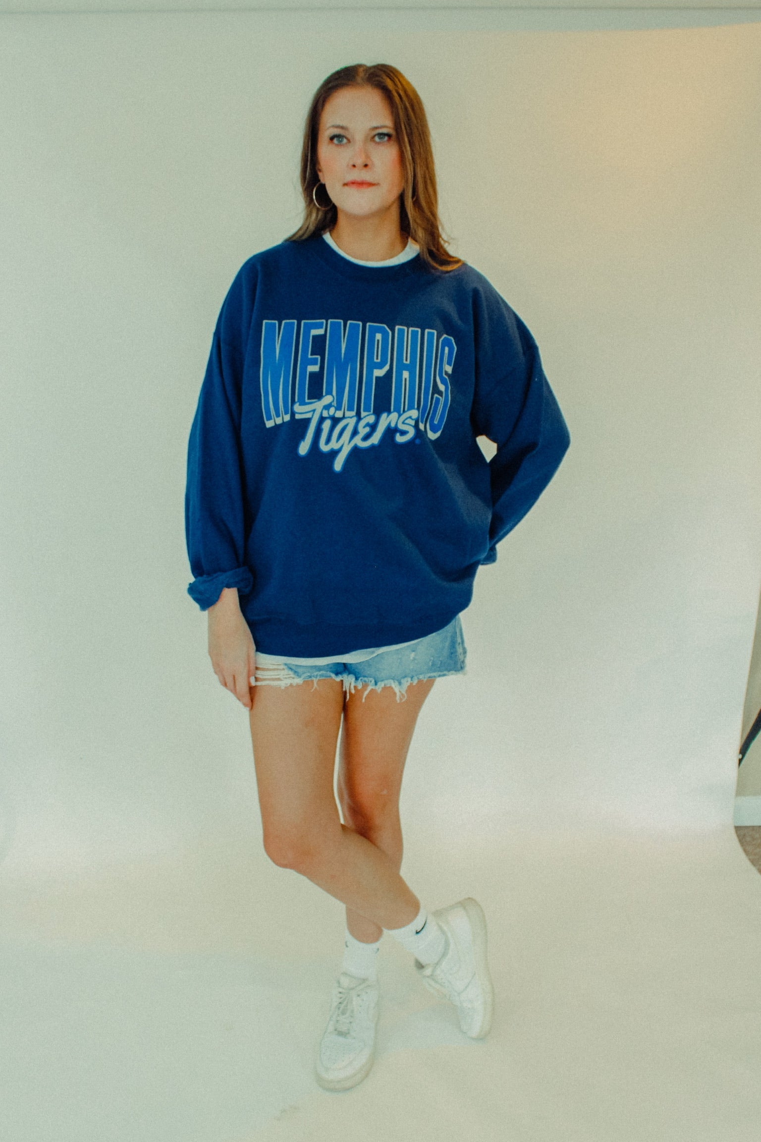 Underground Original Design: Memphis Tigers, Game Day Boxy Cotton Sweatshirt