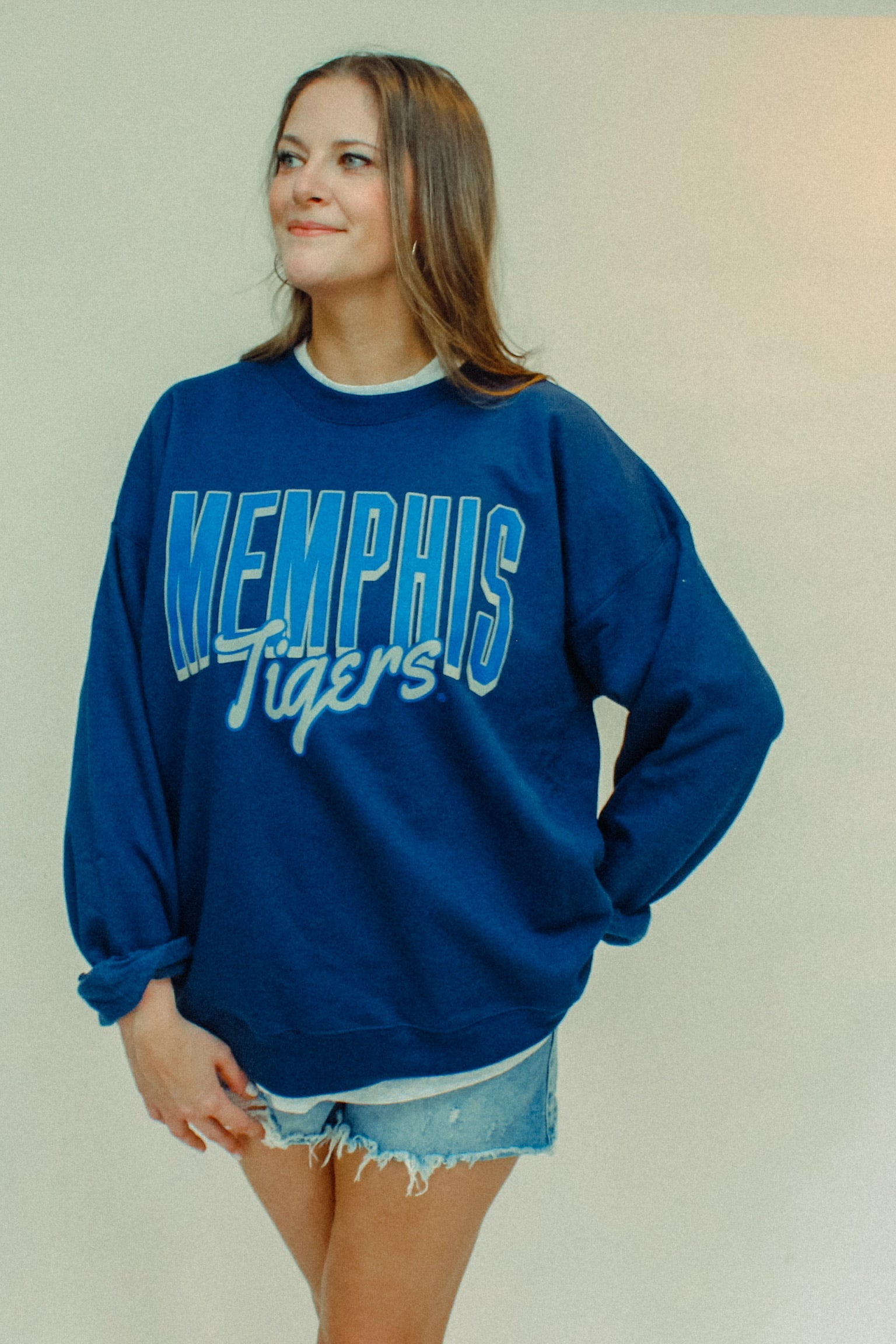 Underground Original Design: Memphis Tigers, Game Day Boxy Cotton Sweatshirt