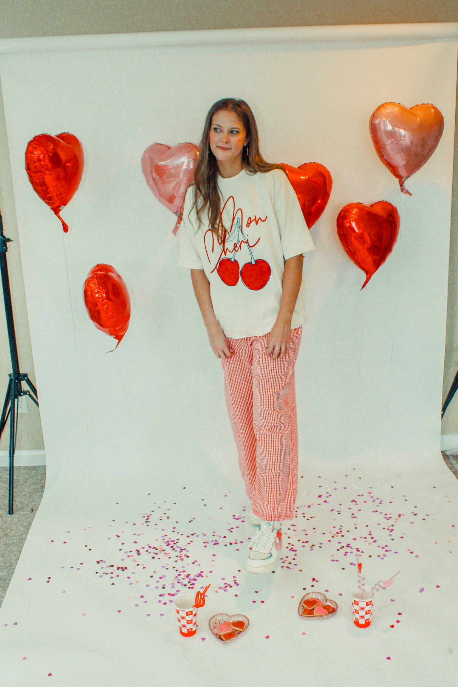 Underground Original Design: Mon Cheri, Cherries Boxy Cotton T-Shirt