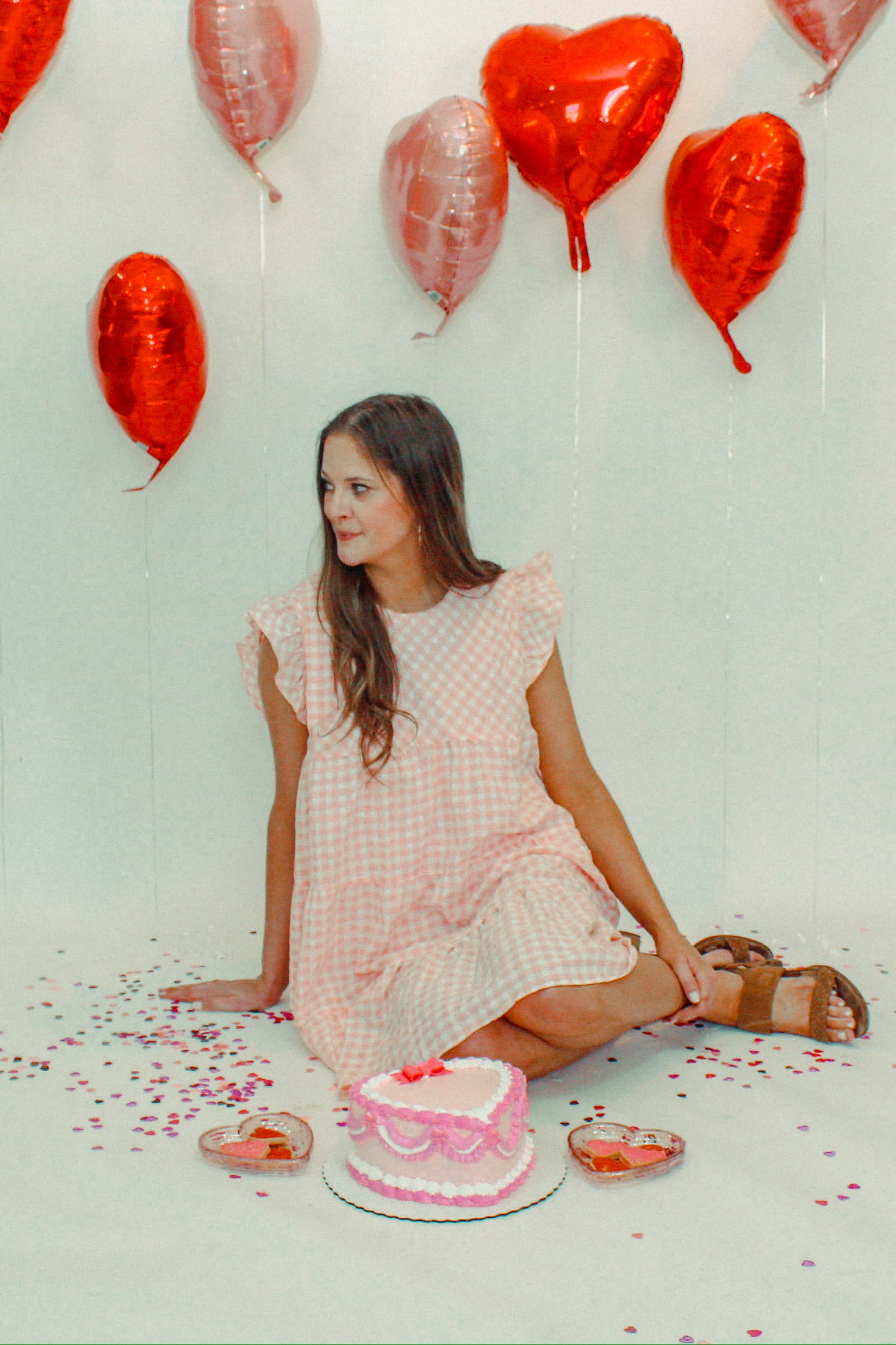 Seersucker Gingham Check Dress | Reg & Curvy