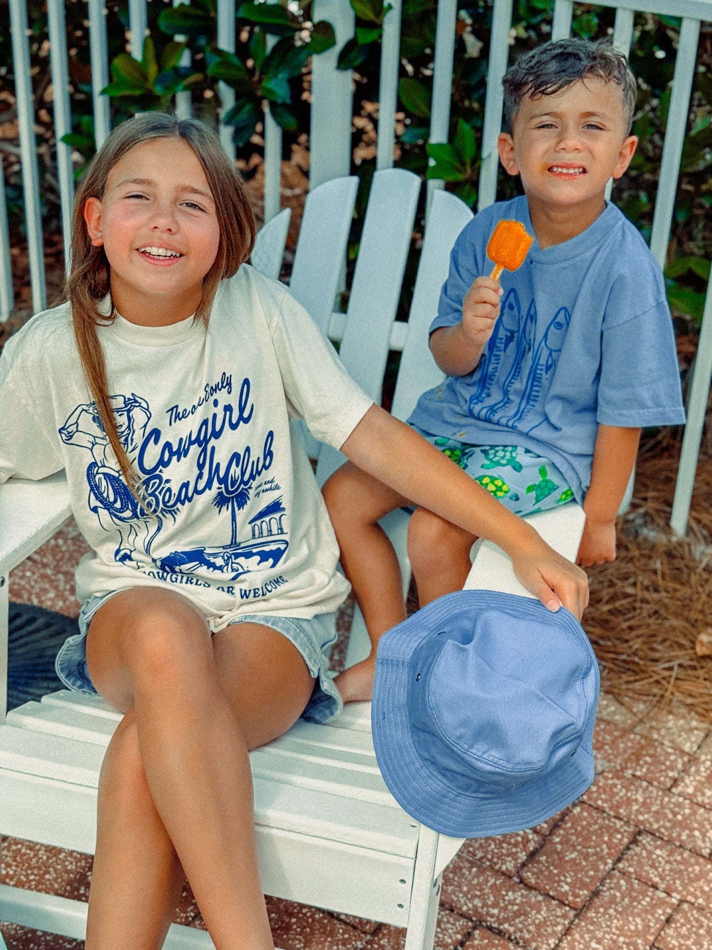 Underground Original Design: * KIDS * Cowgirl Beach Club Boxy Cotton Kids T-Shirt