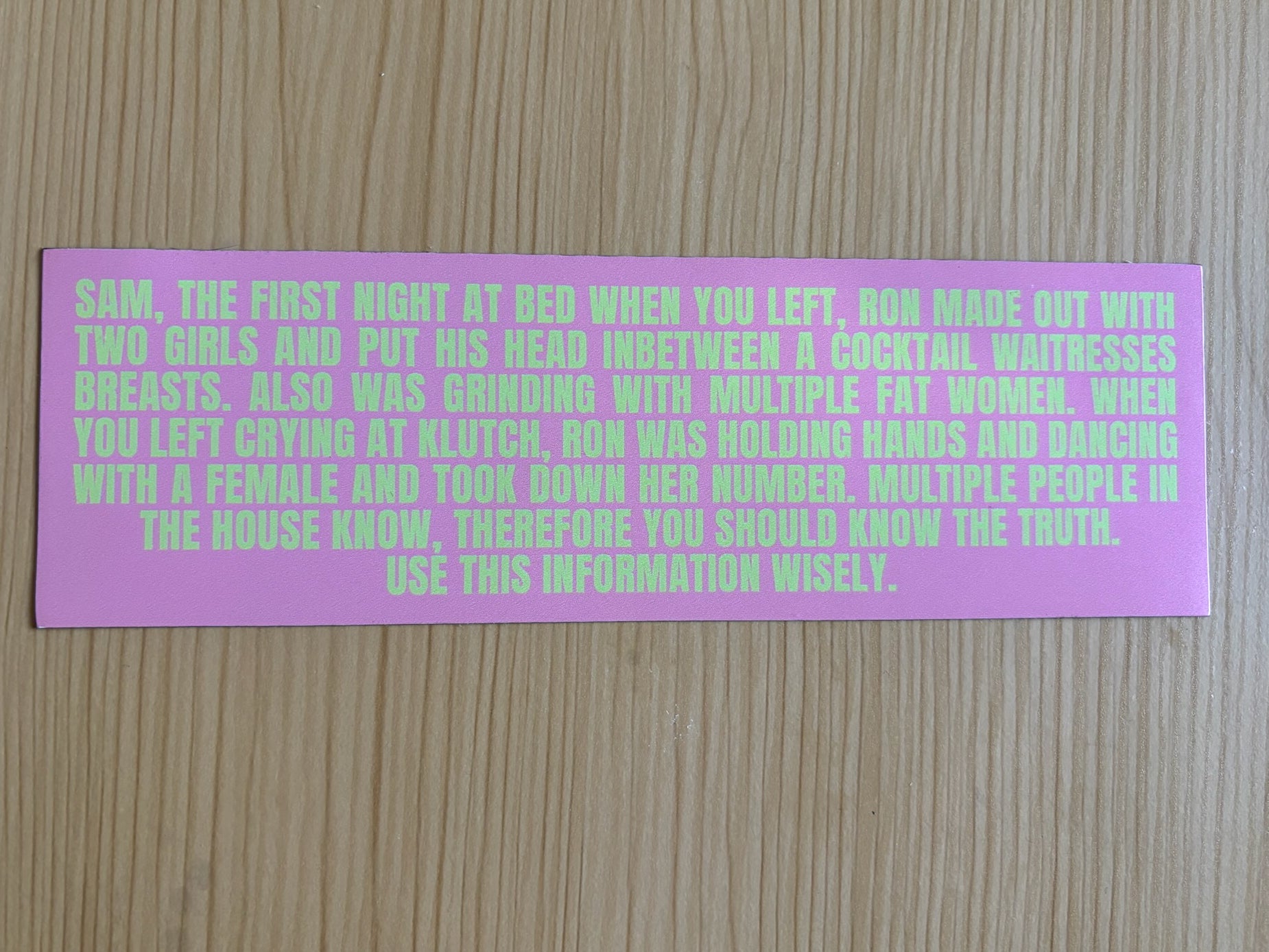 The Letter, Jersey Shore Car Magnet