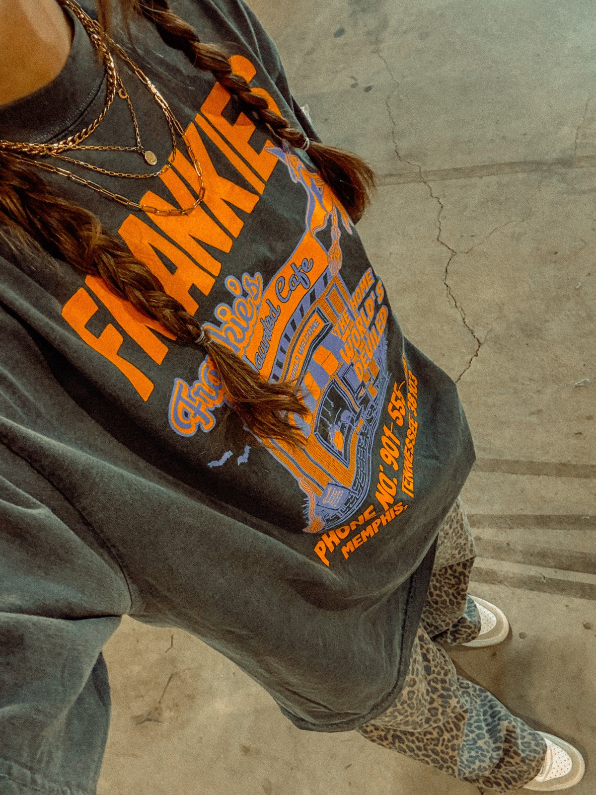 Frankie's Haunted Cafe Boxy Oversized TShirt