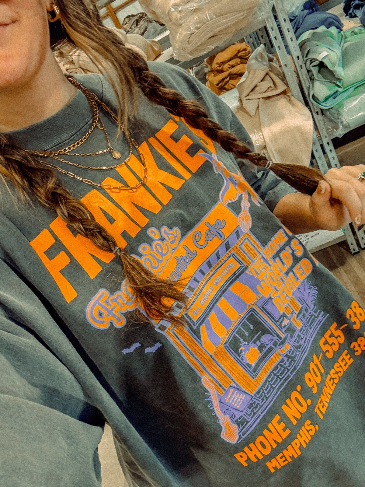 Frankie's Haunted Cafe Boxy Oversized TShirt