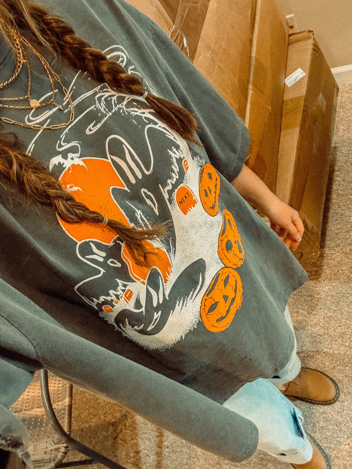 Ghosts, Ghouls & Pumpkins Boxy Oversized TShirt
