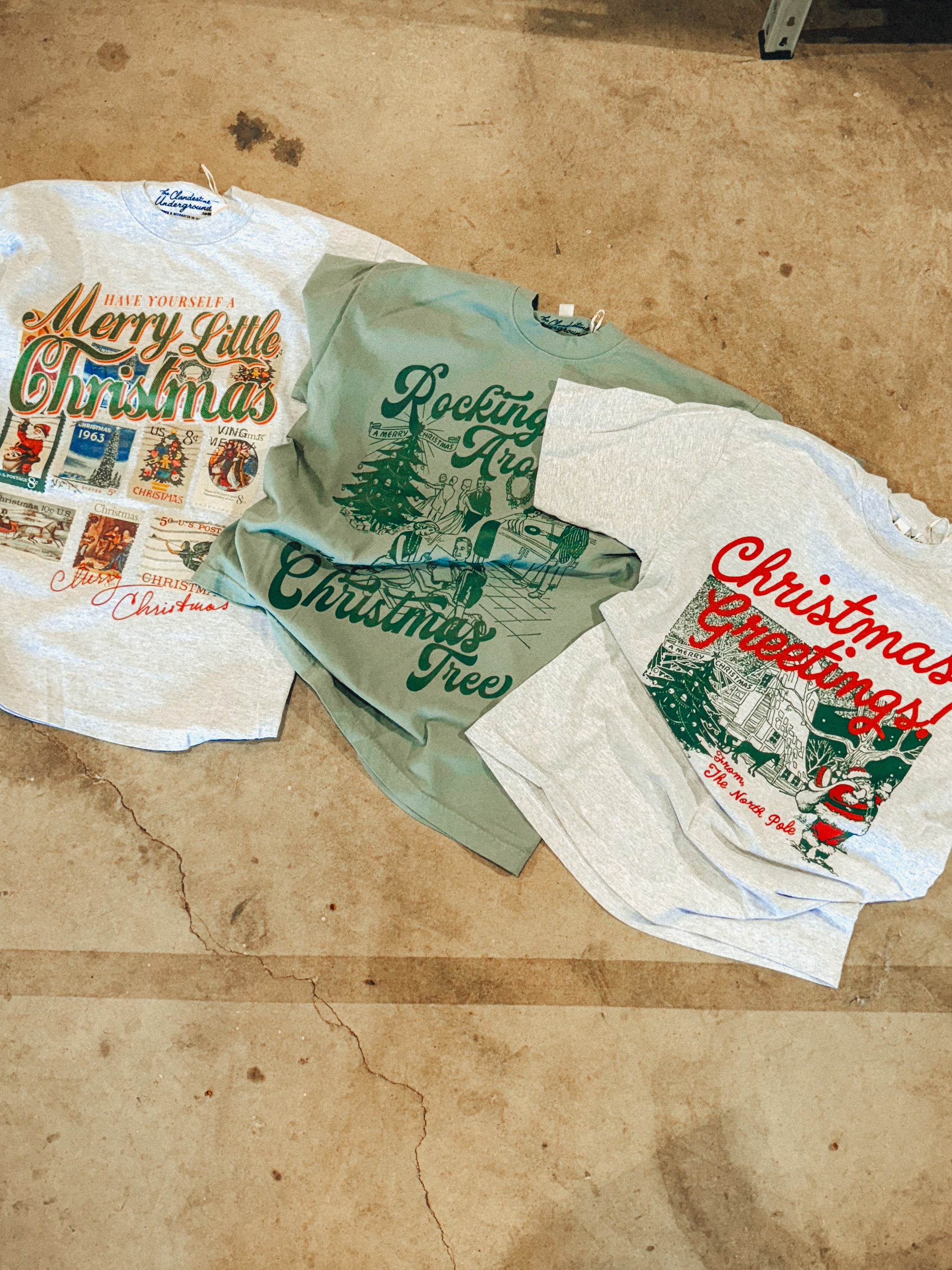 Underground Original Design: Rocking Around the Christmas Tree Boxy Cotton T-Shirt