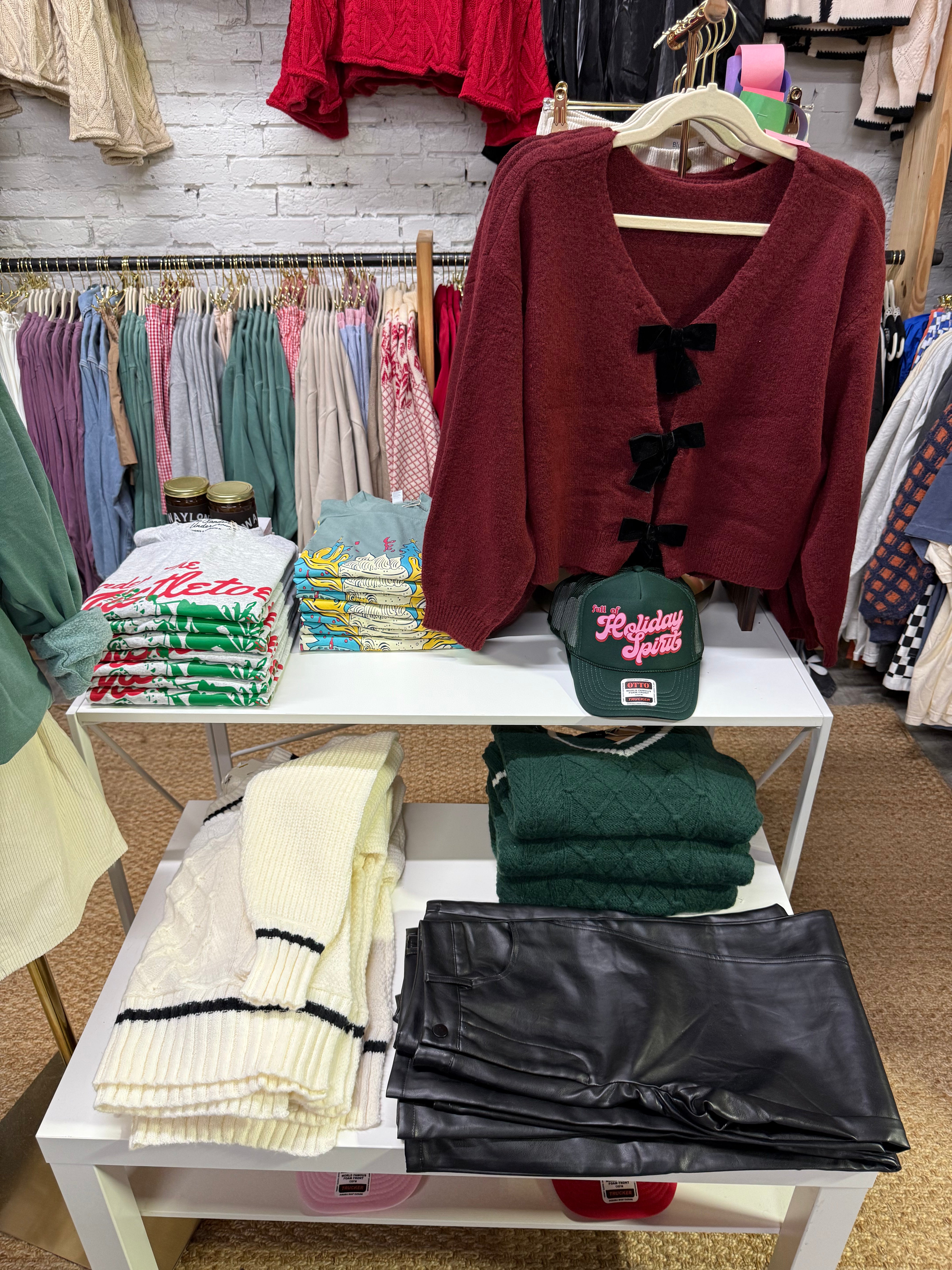 Red Back Bow Detail Sweater