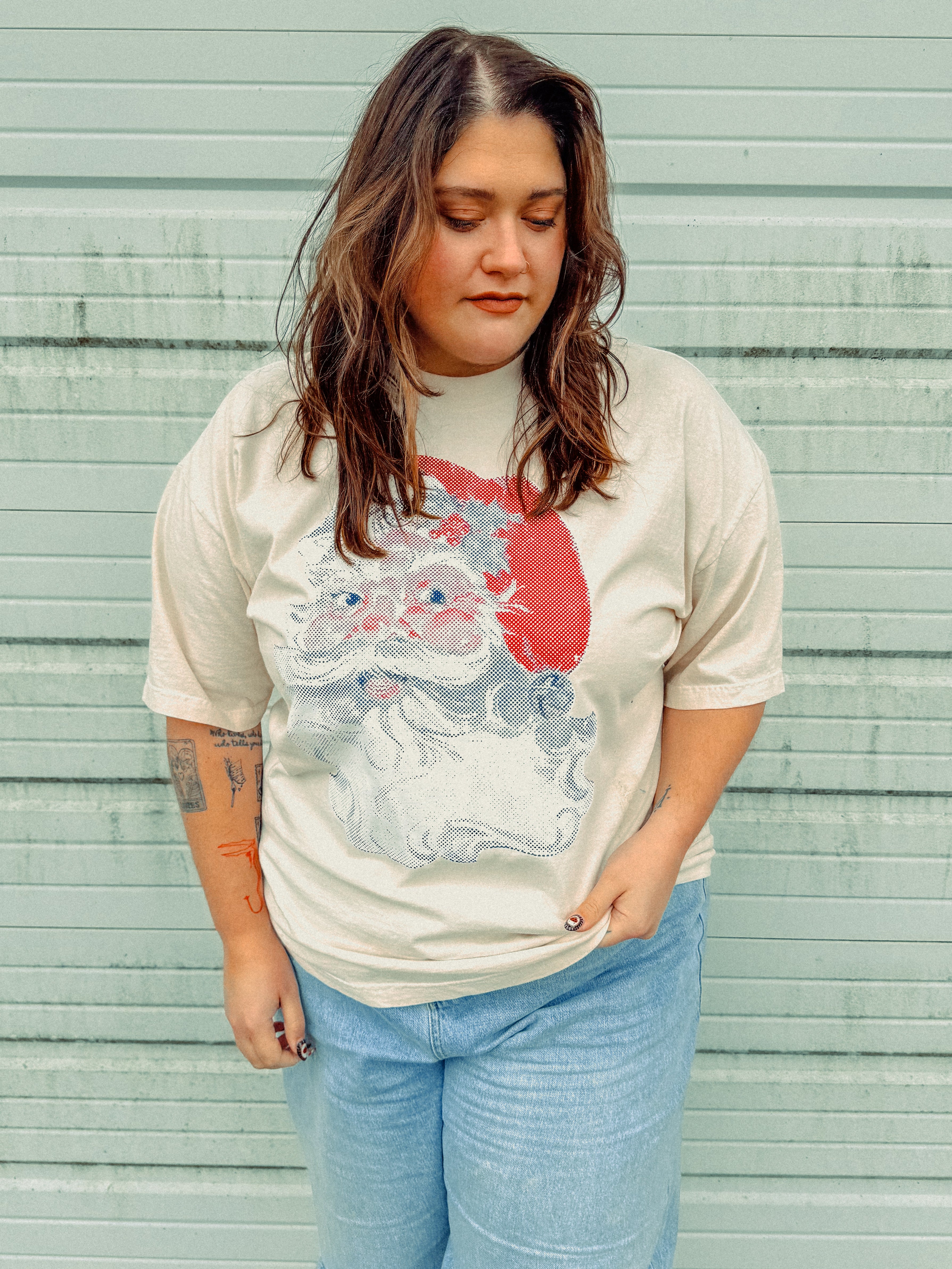 Underground Original Design: Retro Santa Boxy Cotton T-Shirt