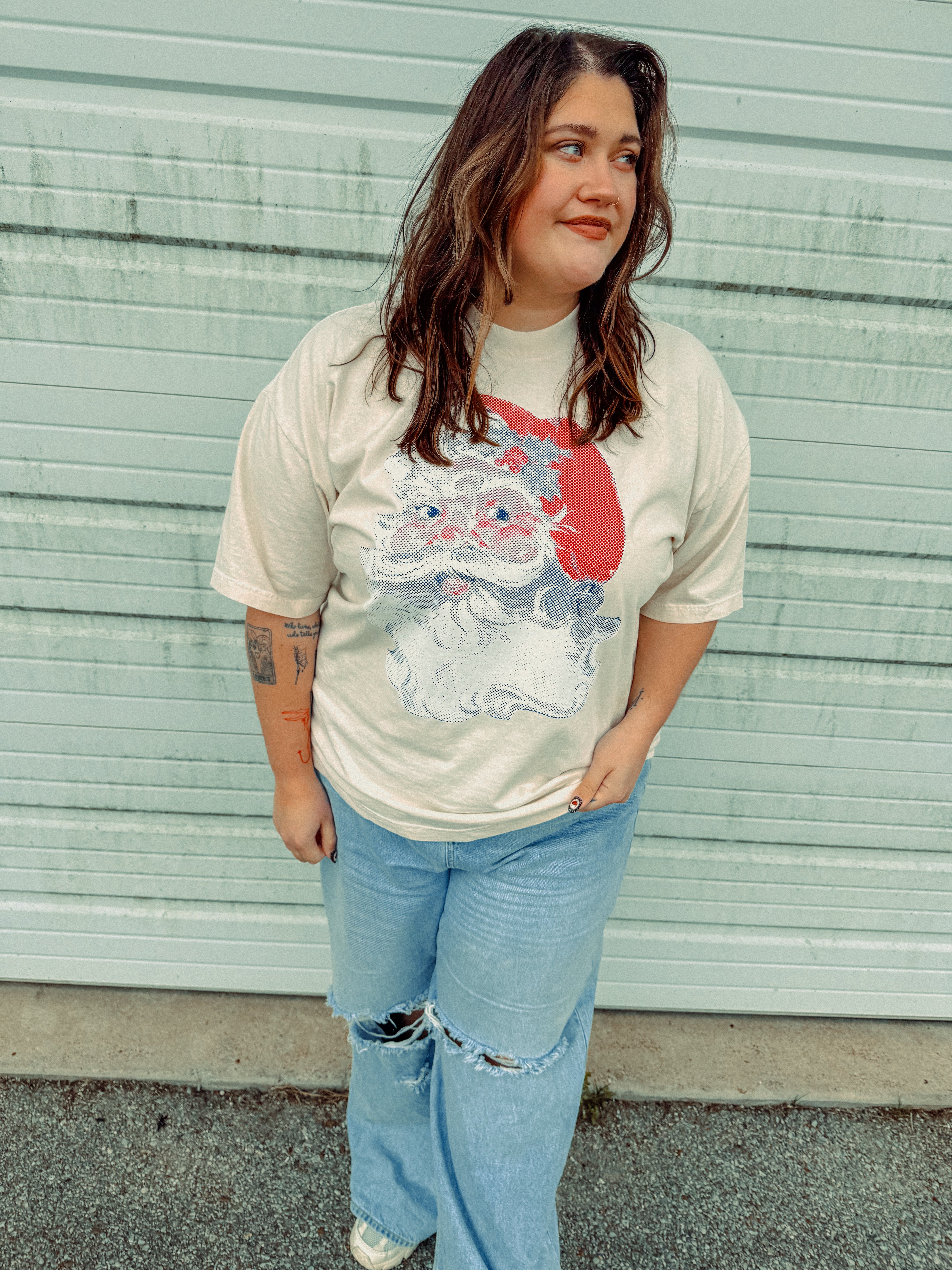 Underground Original Design: Retro Santa Boxy Cotton T-Shirt