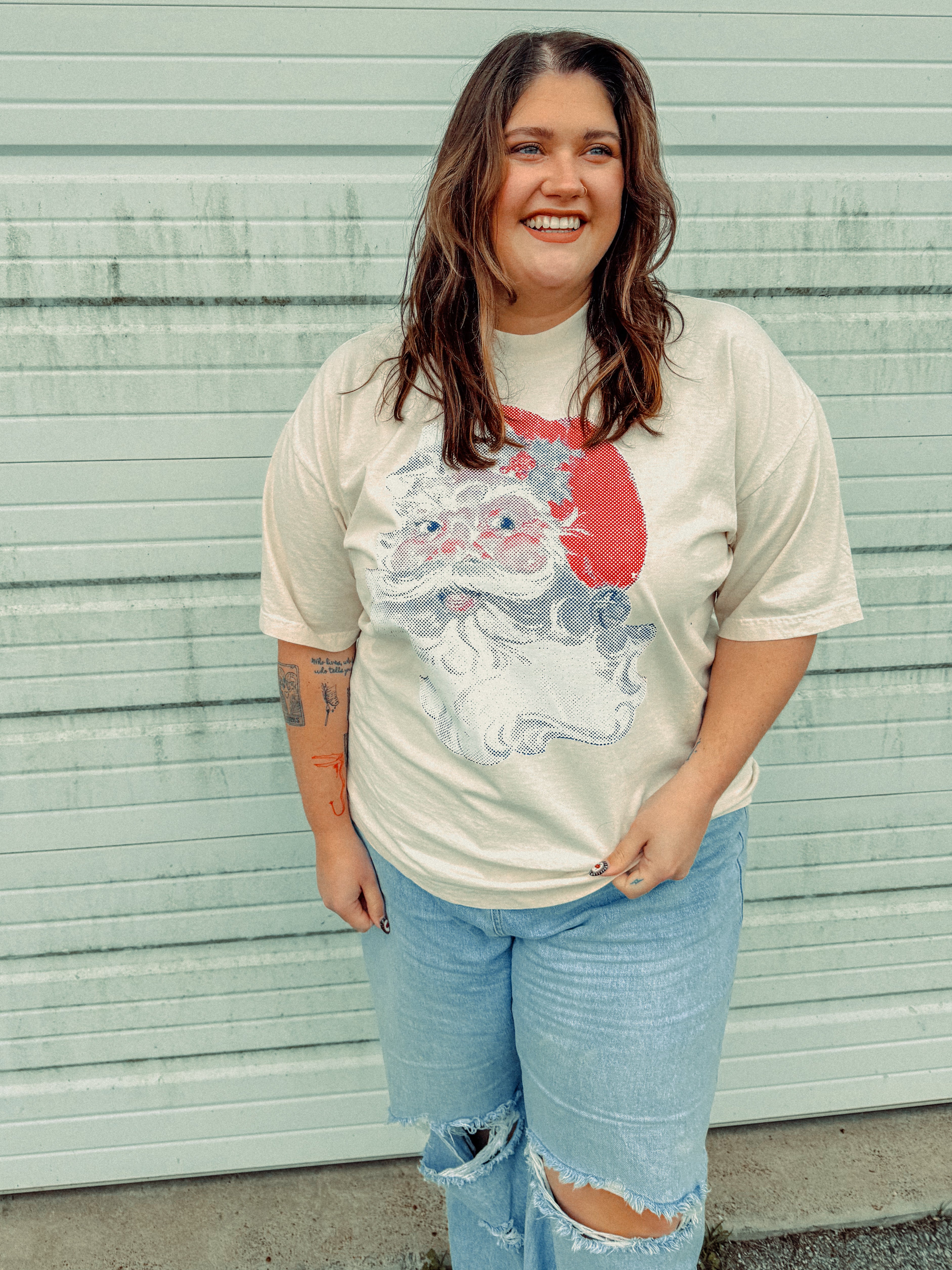 Underground Original Design: Retro Santa Boxy Cotton T-Shirt