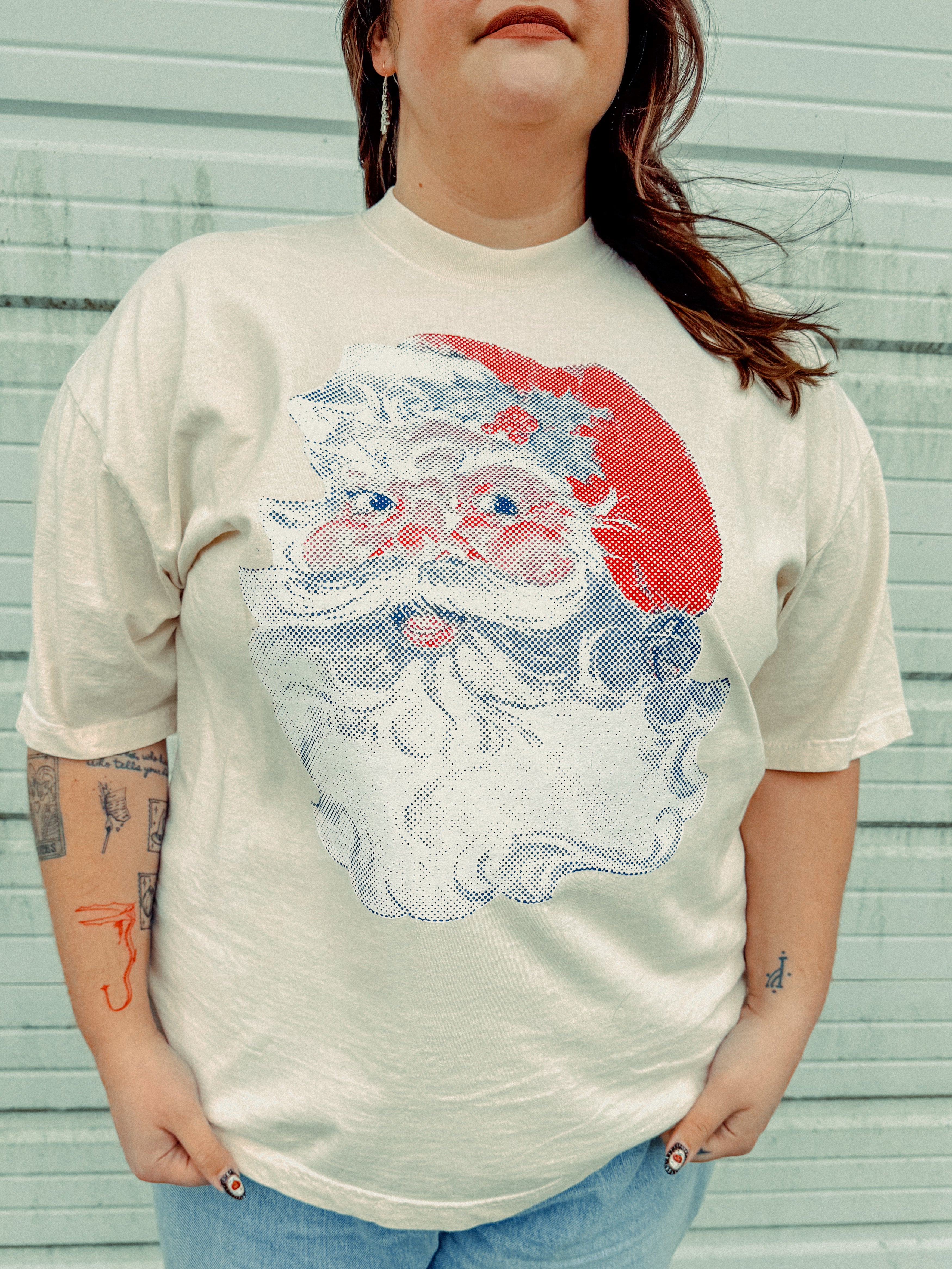 Underground Original Design: Retro Santa Boxy Cotton T-Shirt