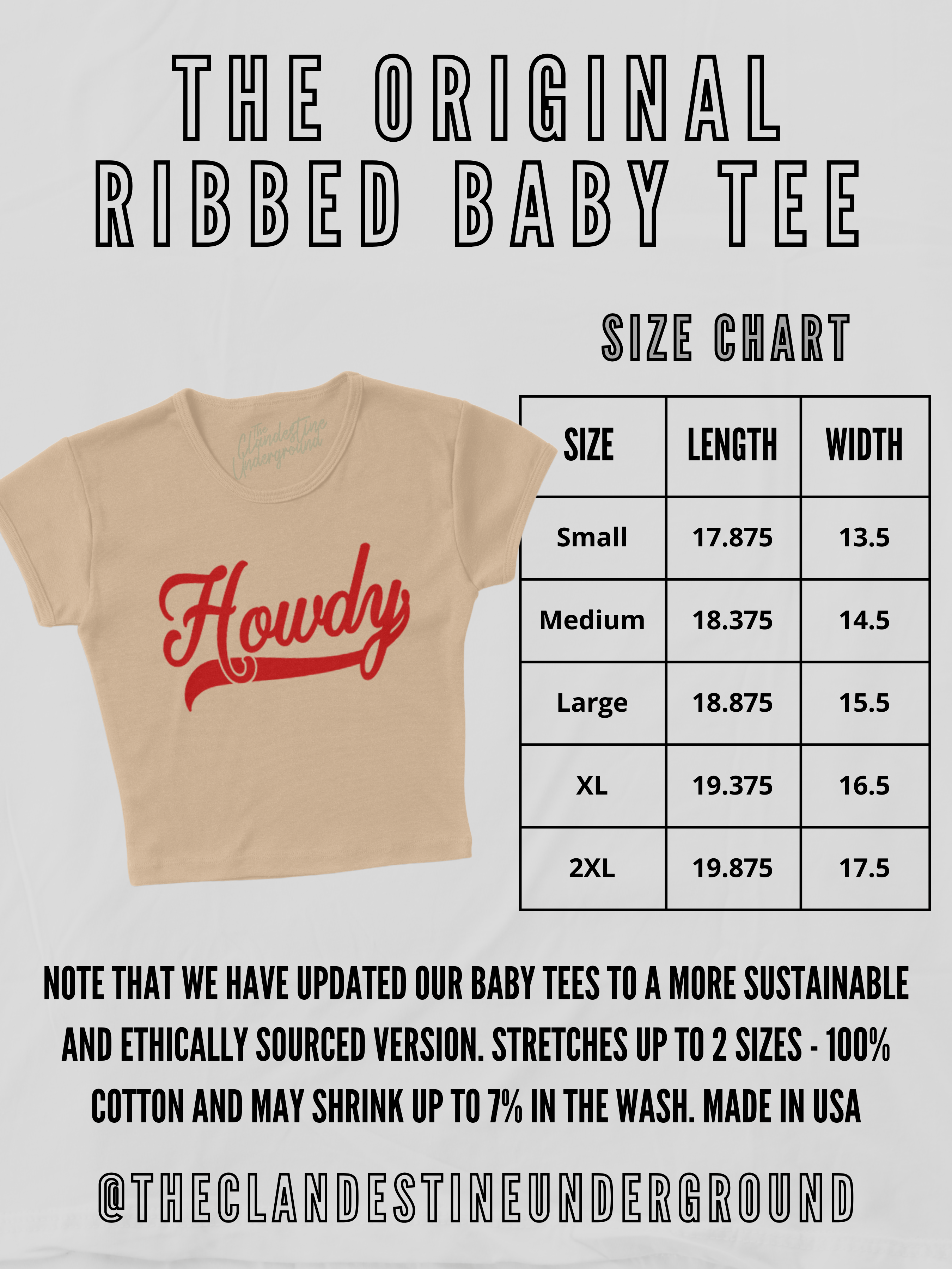 Underground Original Design: Tastes of Summer, Fresh Seafood Micro-Ribbed Baby Tee