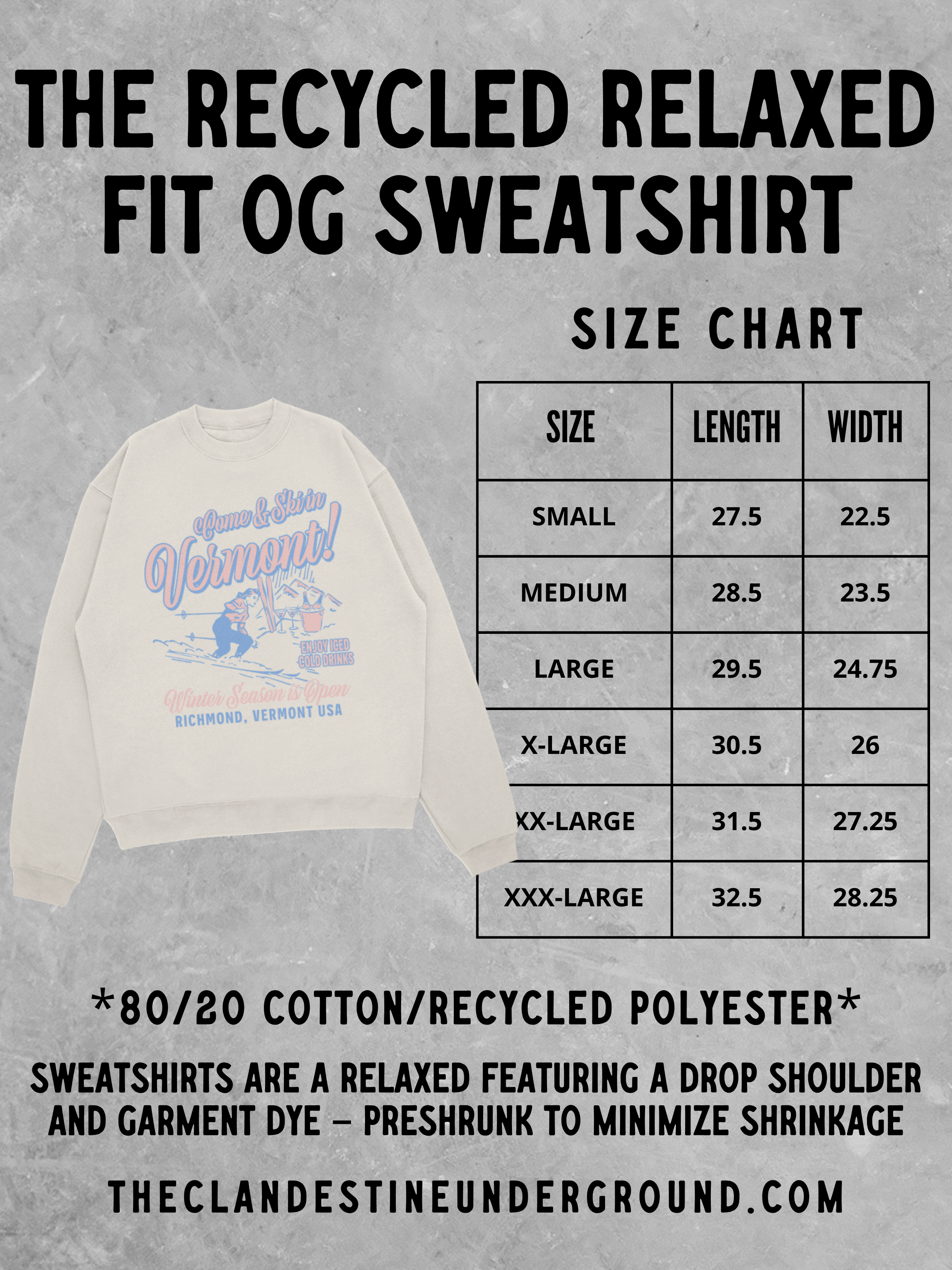 Underground Original Design: Weirdos 4 Ever Relaxed AS Garment Dyed Sweatshirt