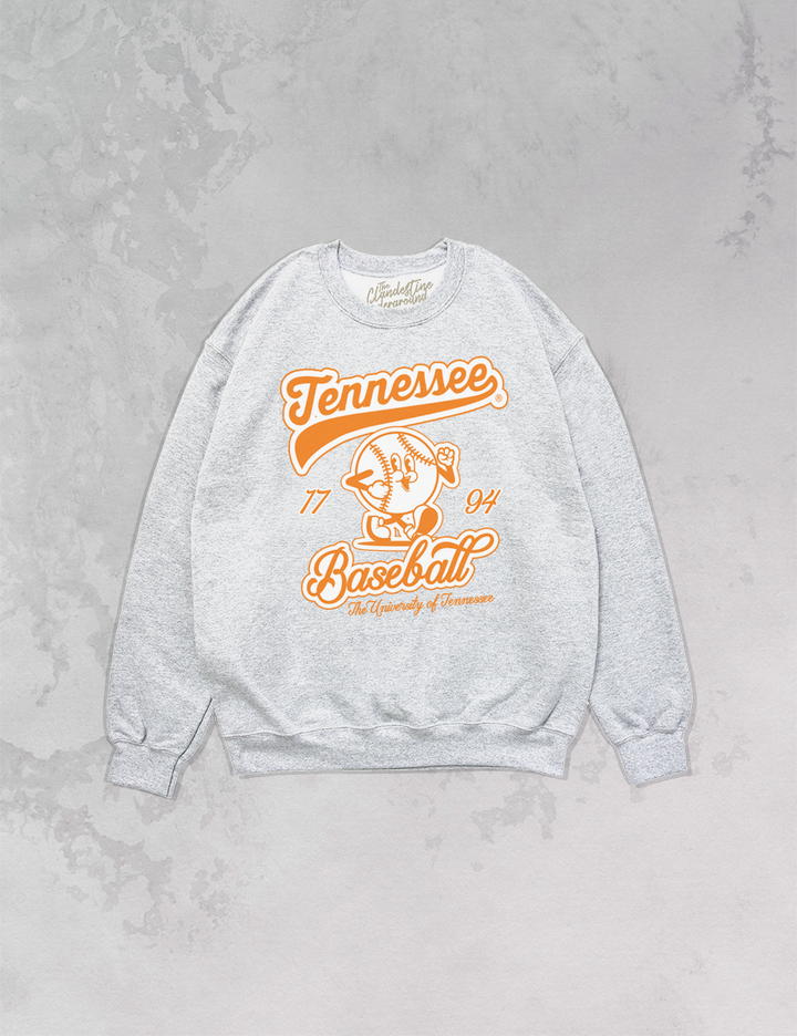 Underground Original Design: Tennessee Vols Baseball Cartoon Oversized 90s Sweatshirt