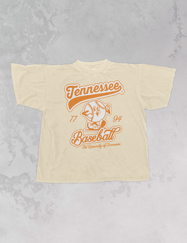 Underground Original Design: Tennessee Volunteers Baseball Cartoon Oversized TShirt