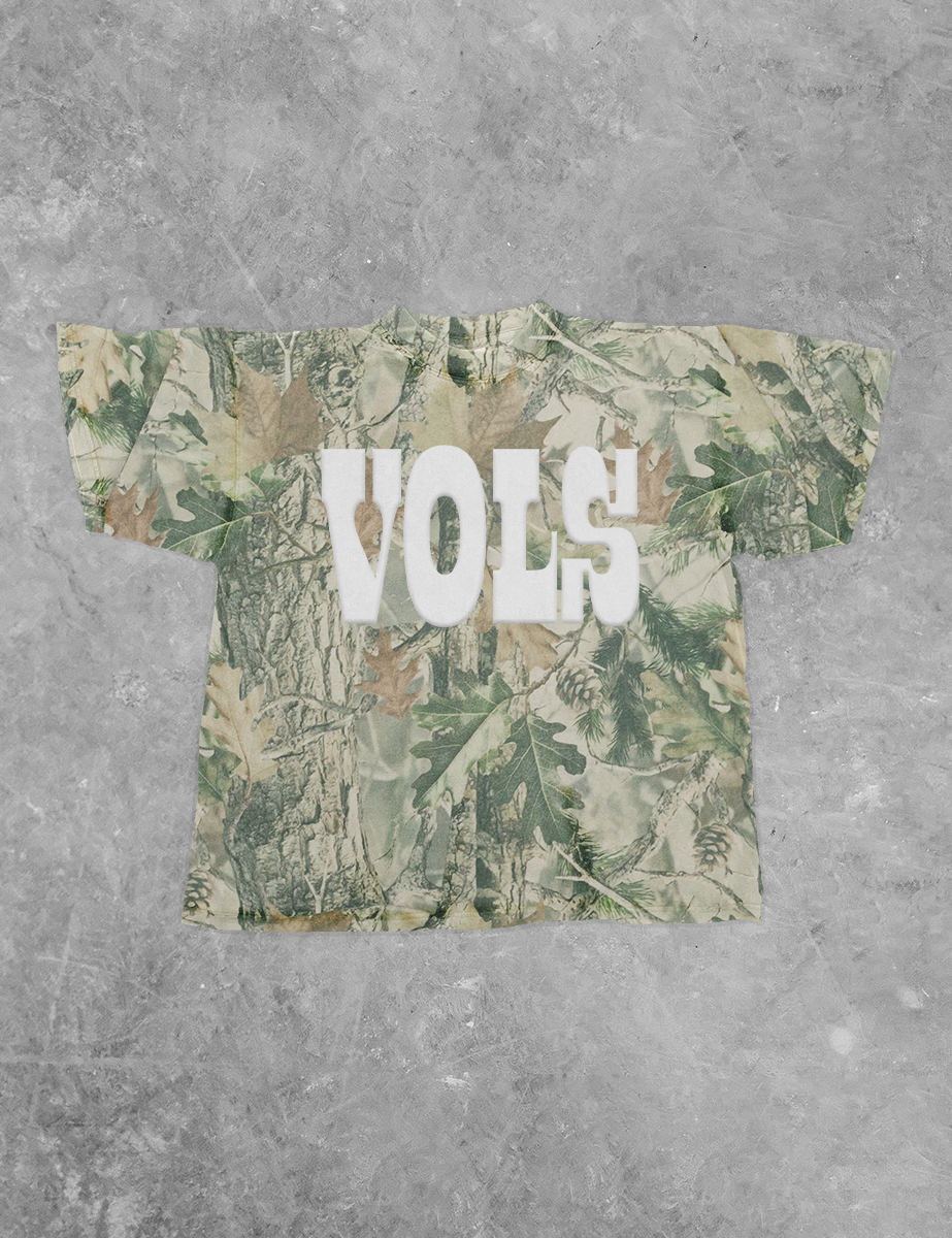 VOLS Western Lettering, Puff Camo Boxy TShirt