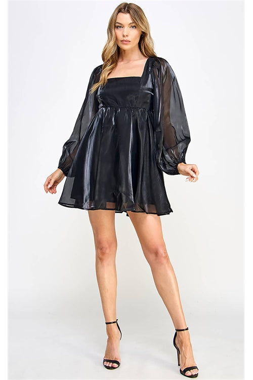 Black Satin Dress with Lace Detail - The Clandestine Underground the Clandestine Underground Black Satin Dress with Lace Detail - The Clandestine Underground the Clandestine Underground