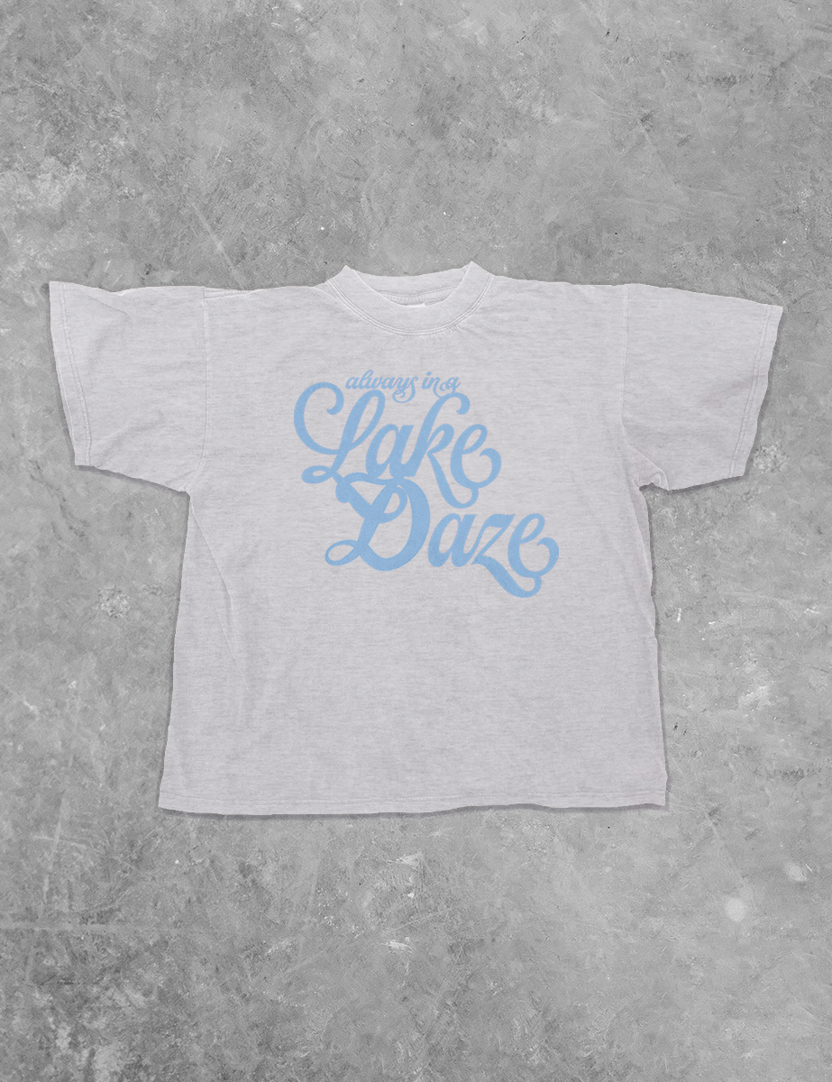 Underground Original Design: Always in a Lake Daze, Summer Boxy Cotton T-Shirt