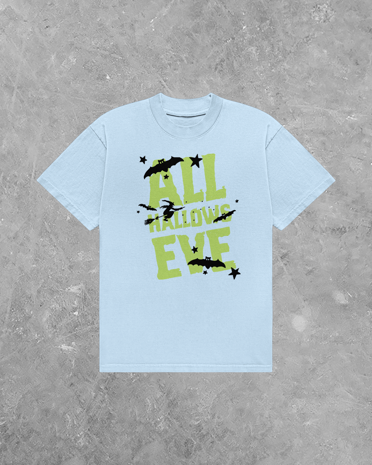 All Hallows Eve, Bats & Witches Halloween AA Boxy Cotton TShirt