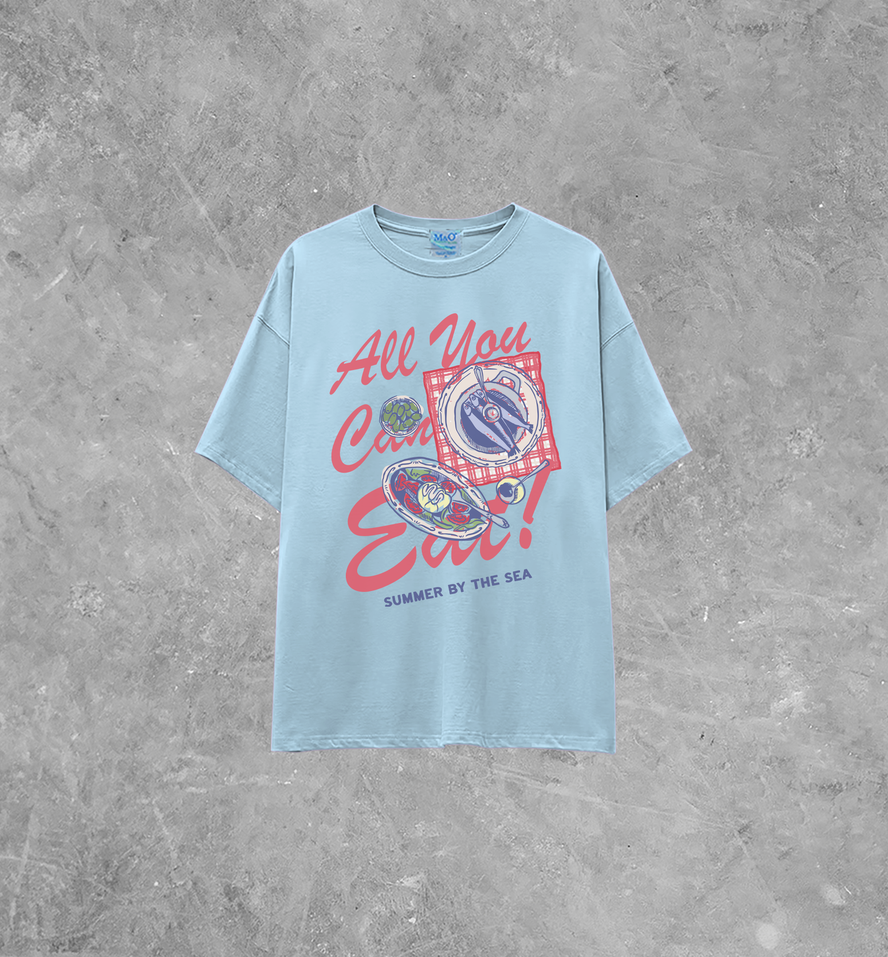All You Can Eat, Seafood Lightweight M&O Cotton T-Shirt