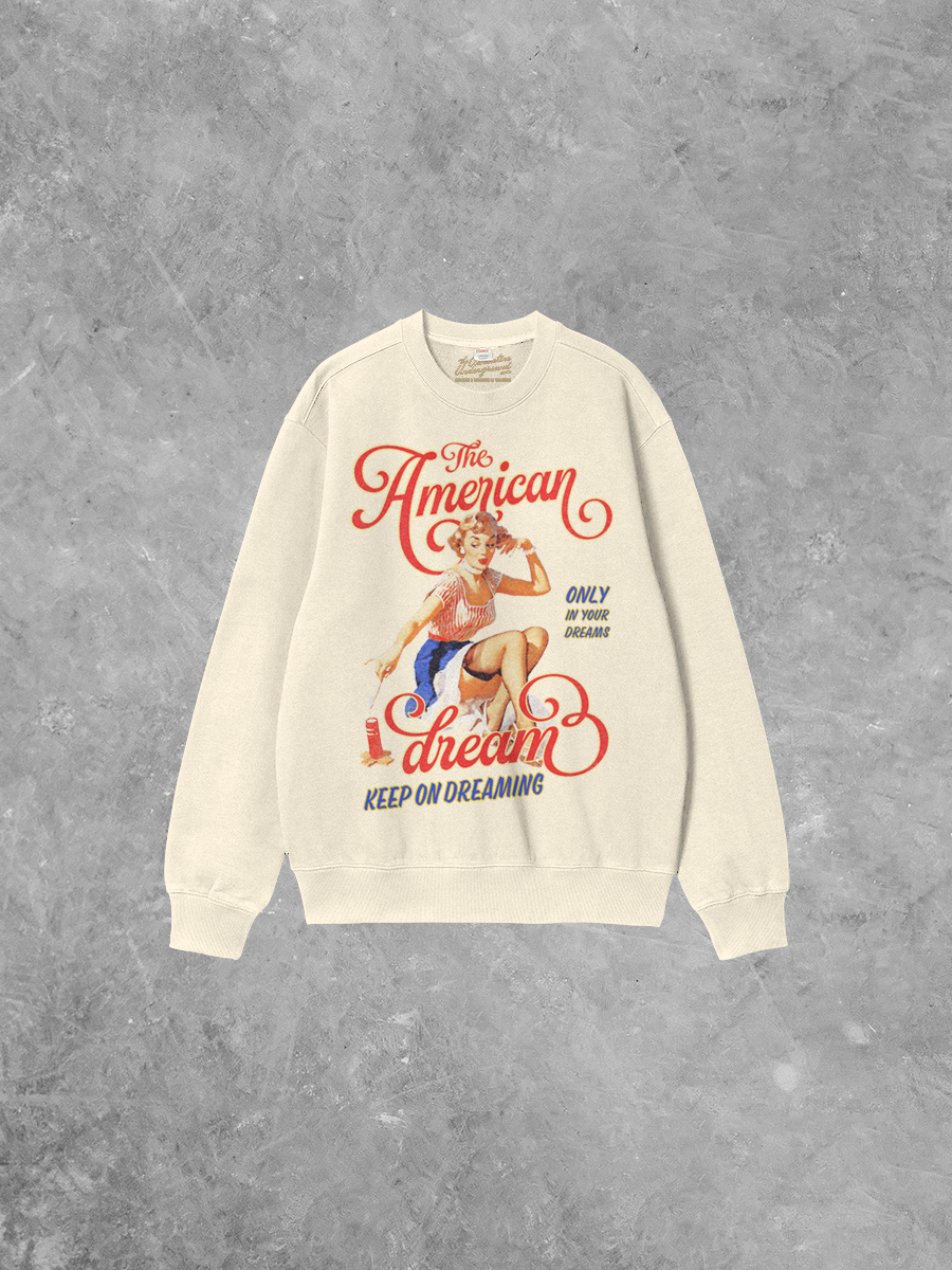 Underground Original Design: The American Dream, In Your Dreams Boxy Cotton Sweatshirt