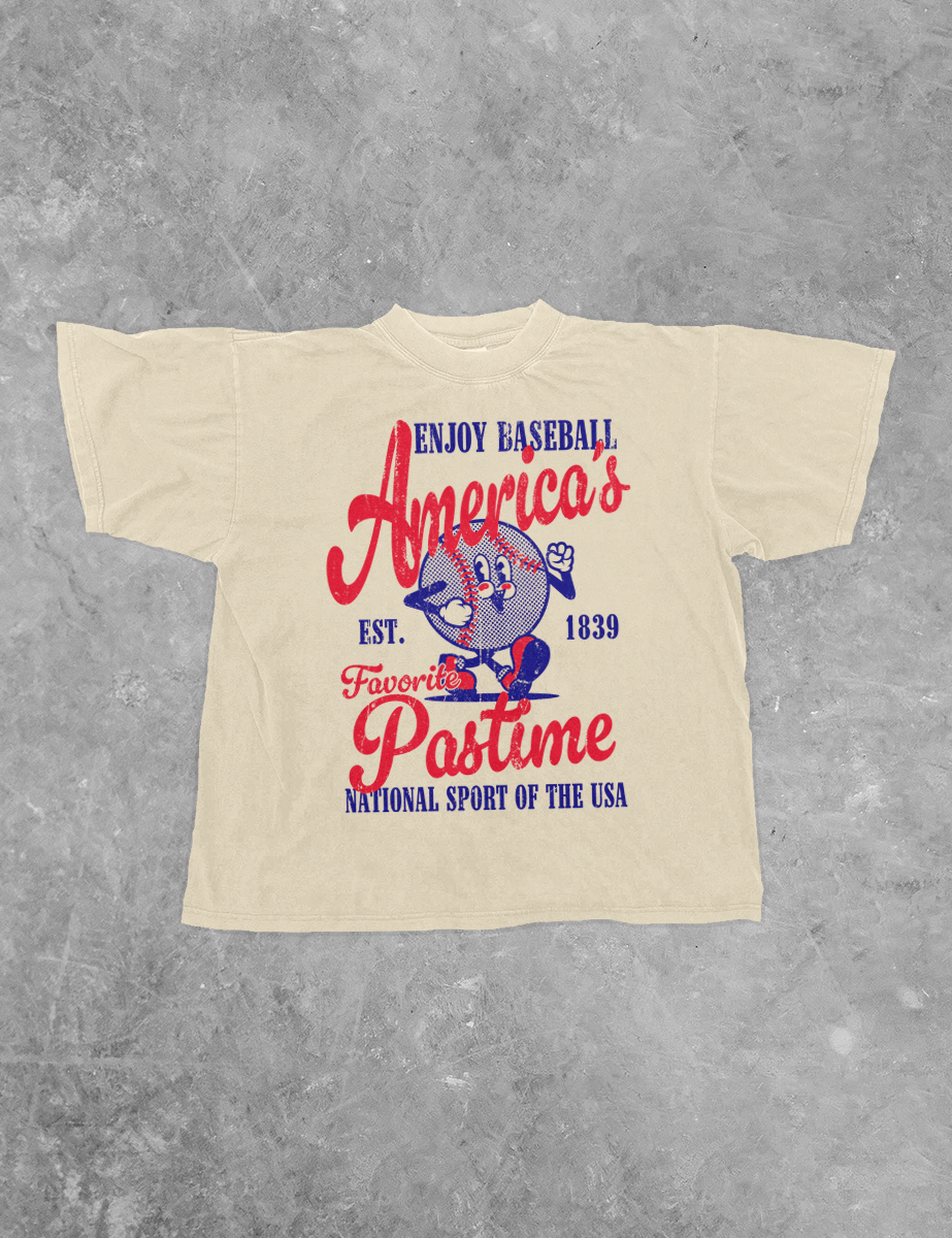 Underground Original Design: Enjoy Baseball, America's Favorite Boxy Cotton TShirt