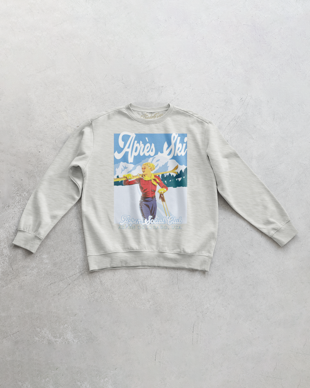 Underground Original Design: Apres Ski, Aspen Social Club Oversized 90's Sweatshirt
