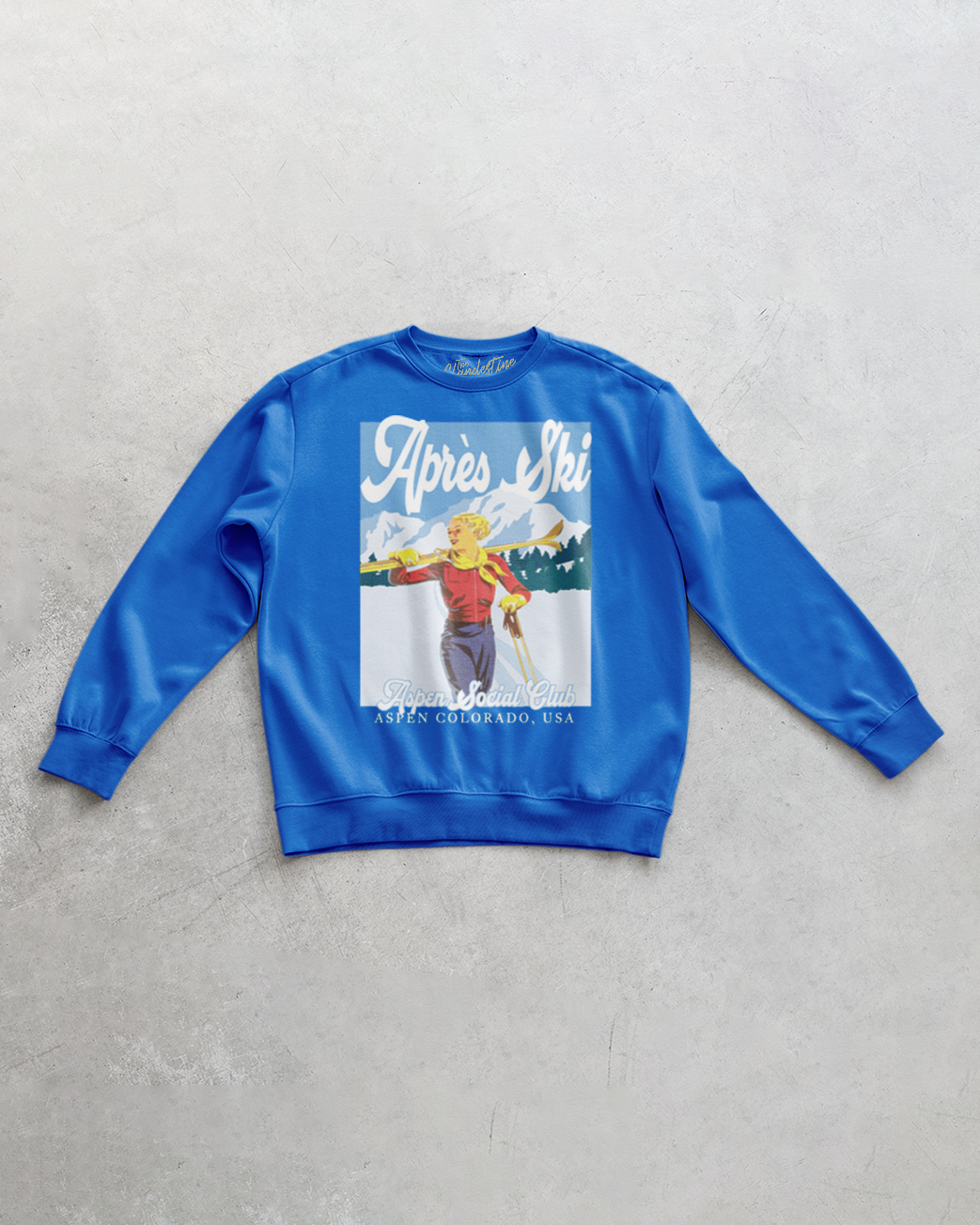 Underground Original Design: Apres Ski, Aspen Social Club Oversized 90's Sweatshirt