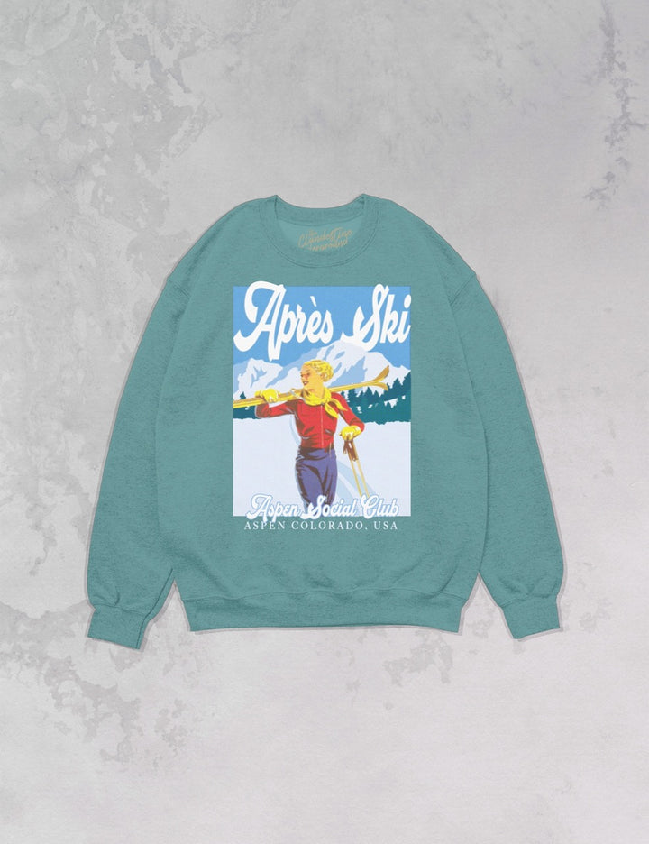 Underground Original Design: Apres Ski, Aspen Social Club Oversized 90's Sweatshirt