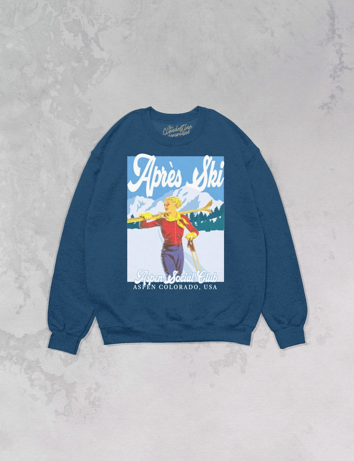 Underground Original Design: Apres Ski, Aspen Social Club Oversized 90's Sweatshirt