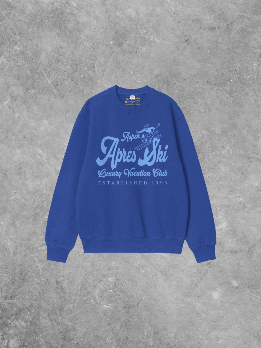 Underground Original Design: Apres Ski Vacation Club Boxy Cotton 90's Sweatshirt