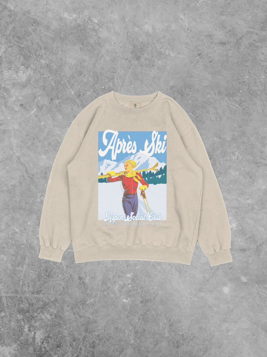 Apres Ski Social Club, Recycled Relaxed  American Apparel Sweatshirt