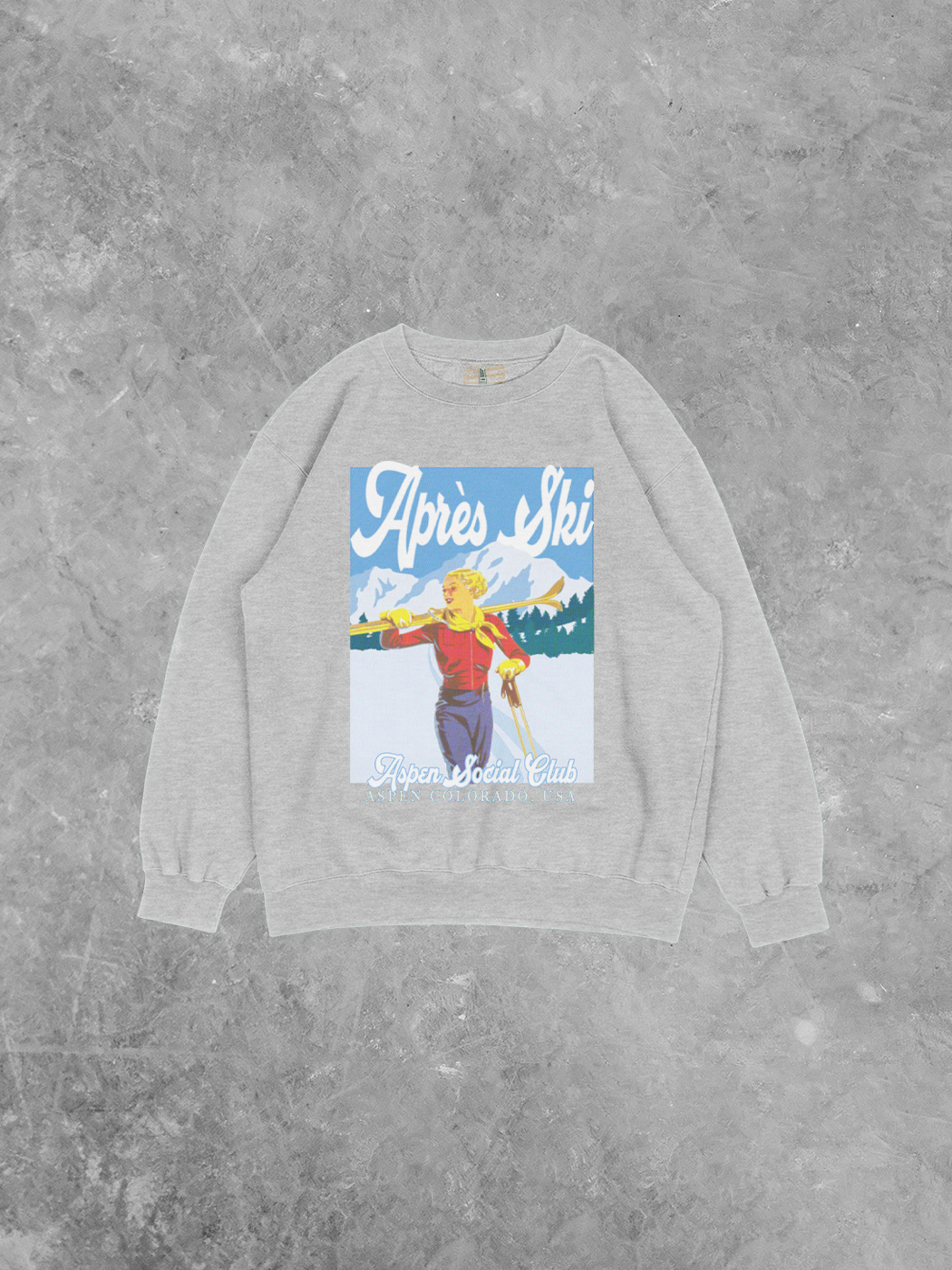 Apres Ski Social Club, Recycled Relaxed  American Apparel Sweatshirt