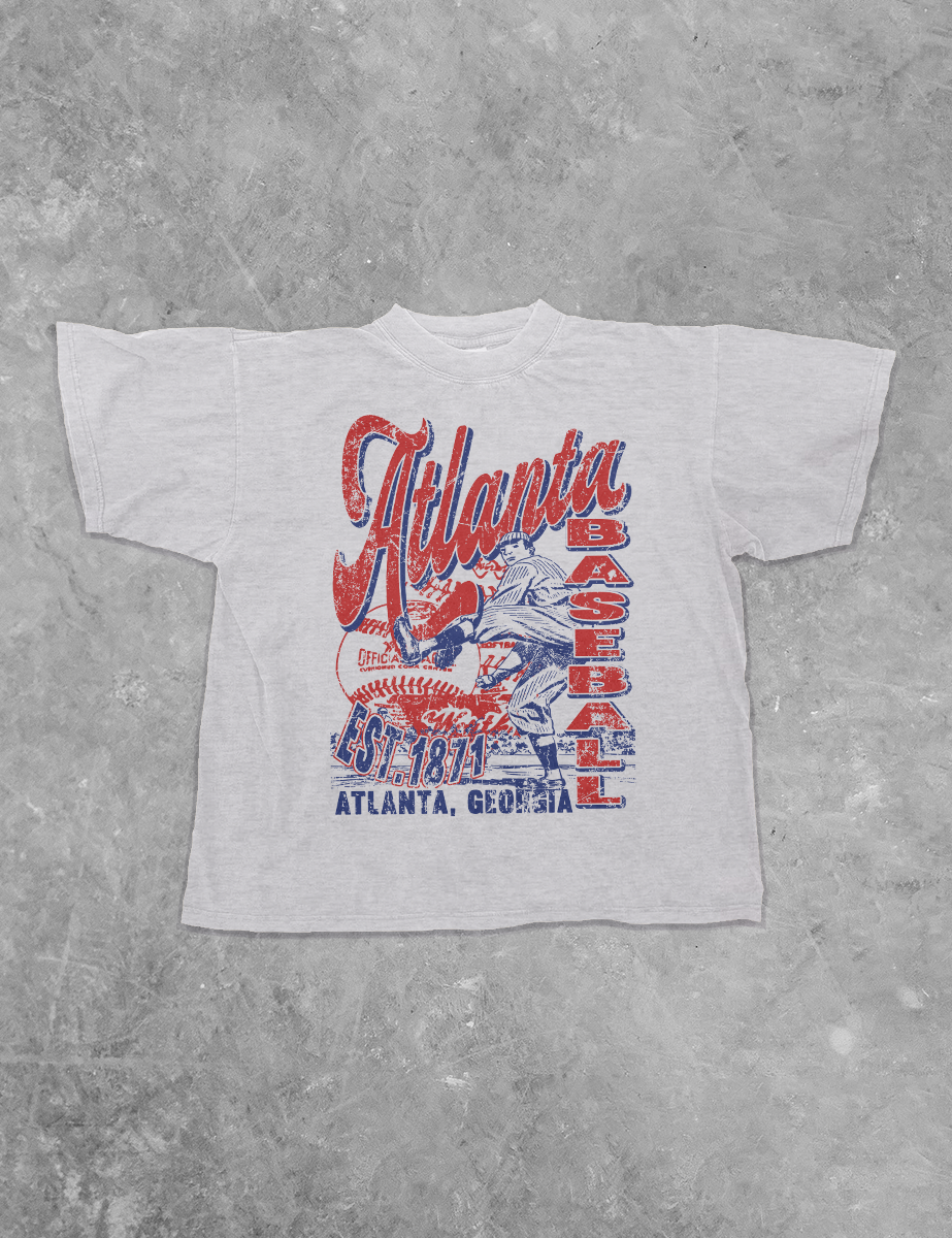 Underground Original Design: Atlanta Baseball, Game Day Boxy Cotton TShirt
