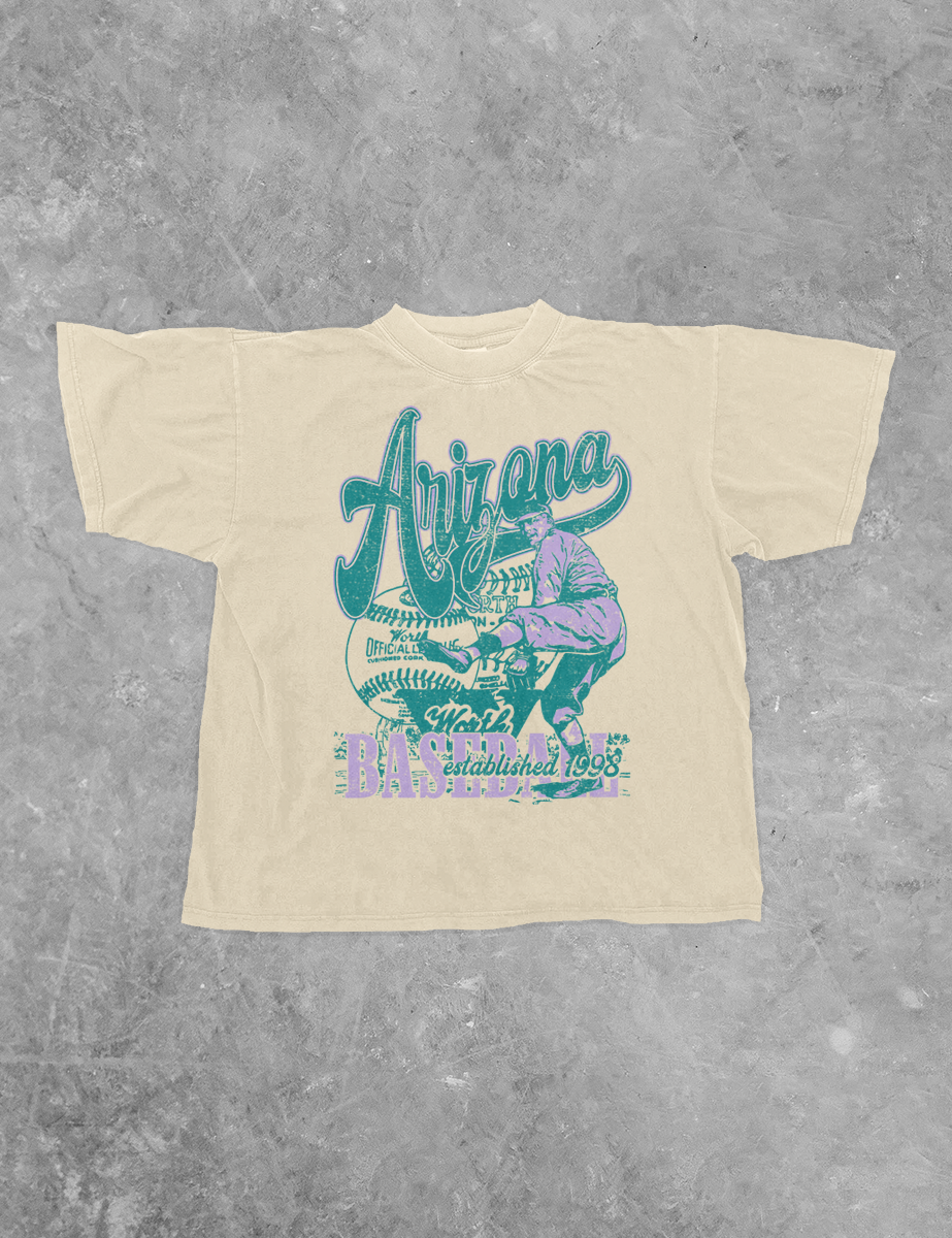 Underground Original Design: Arizona Baseball, 90's Boxy Cotton TShirt
