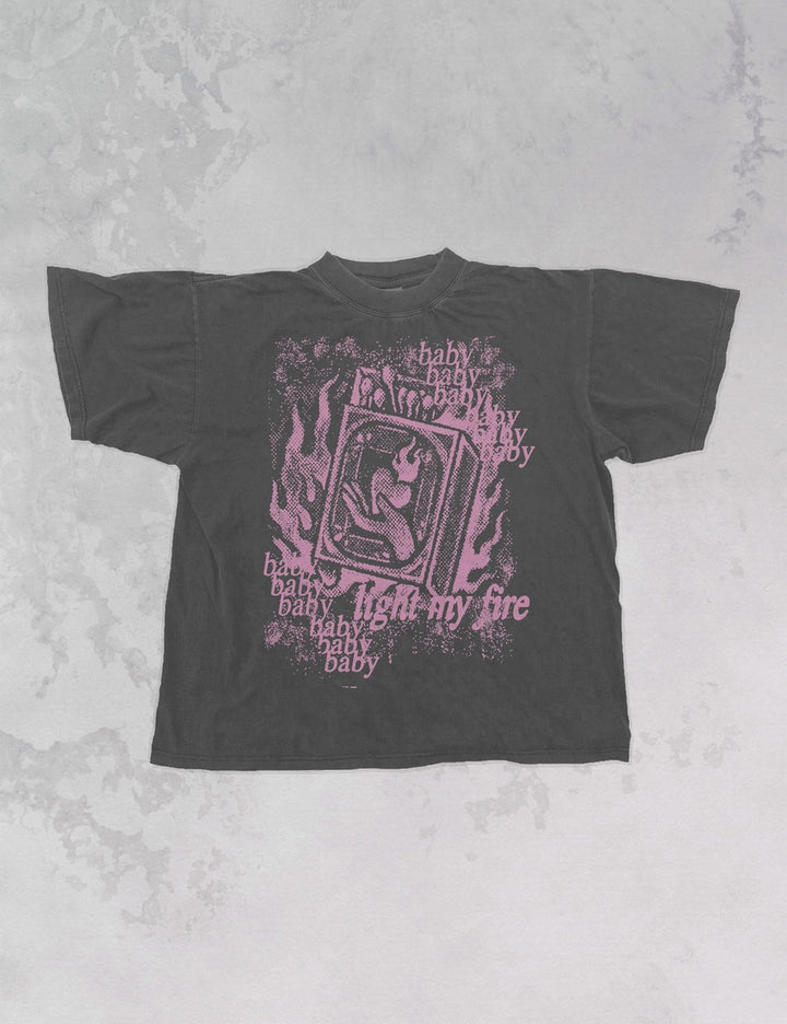 Underground Original Design: Baby Light My Fire Oversized TShirt