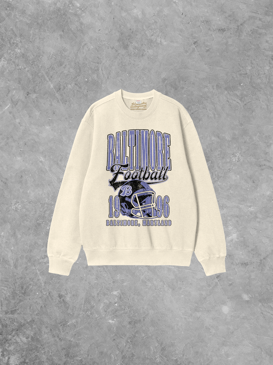 Underground Original Design: Baltimore Football Boxy Cotton Sweatshirt