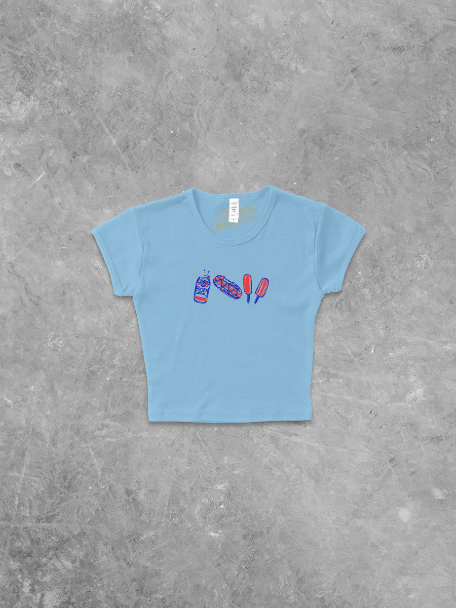 Underground Original Design: BBQ Summer Icons Micro-Ribbed Baby Tee