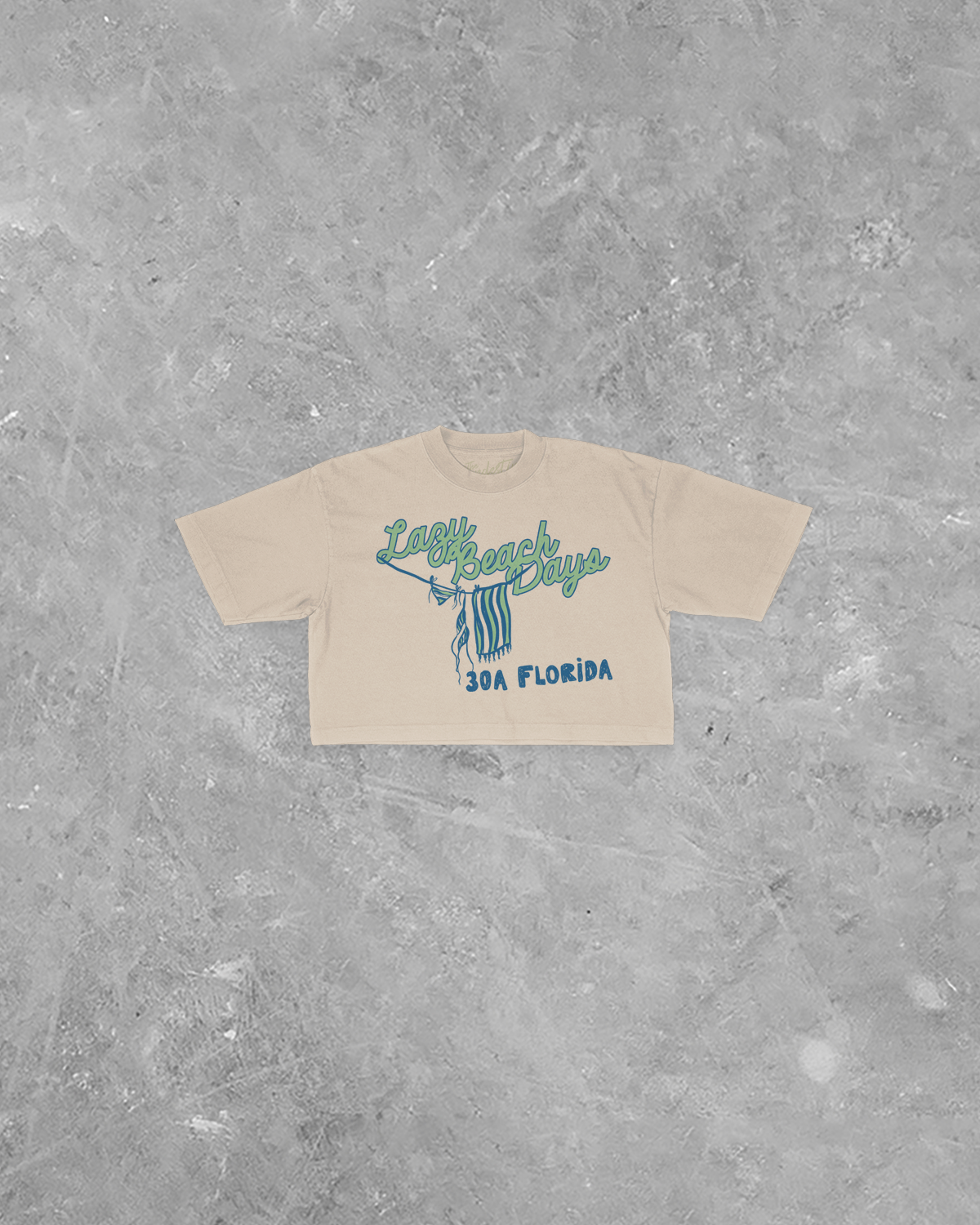 Lazy Beach Days, Summer Boxy Cropped AA TShirt
