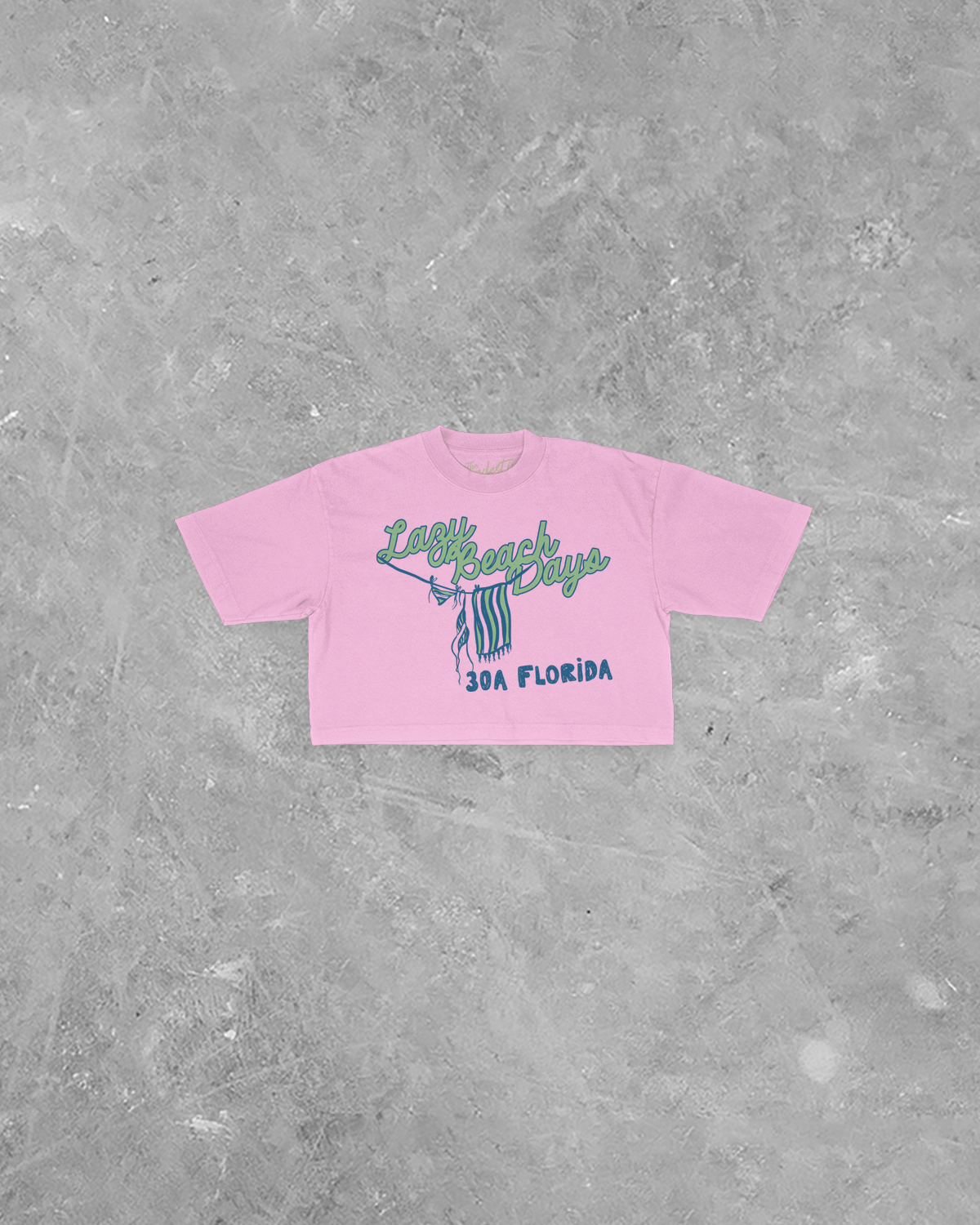 Lazy Beach Days, Summer Boxy Cropped AA TShirt