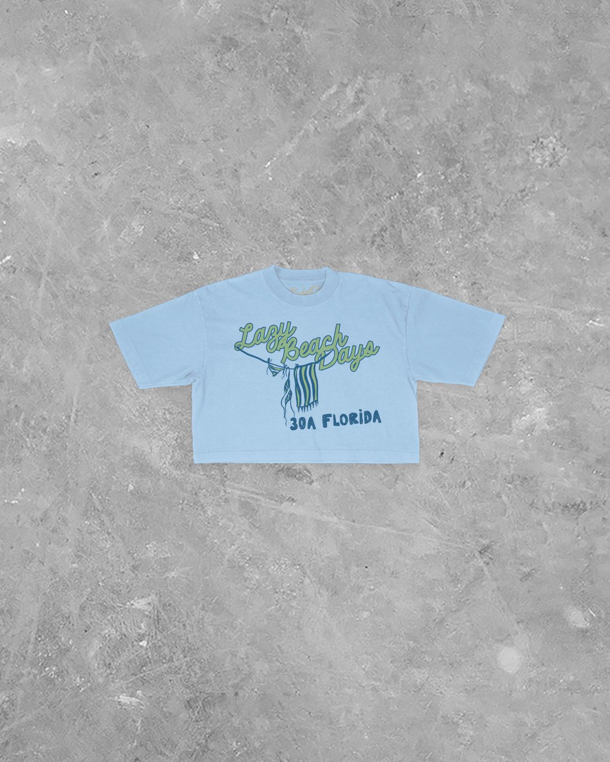 Lazy Beach Days, Summer Boxy Cropped AA TShirt