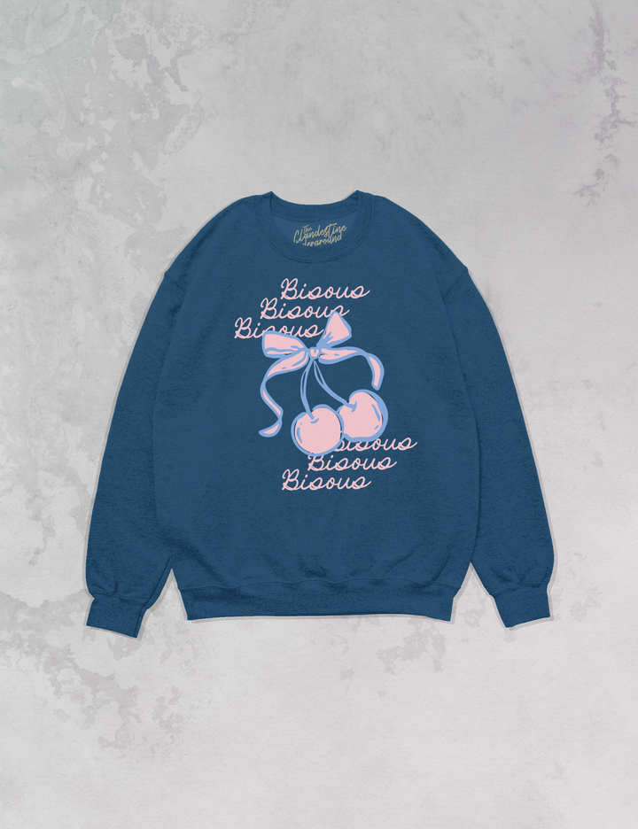 Underground Original Design: Bisous Bisous, Cherries Oversized Sustainable Sweatshirt