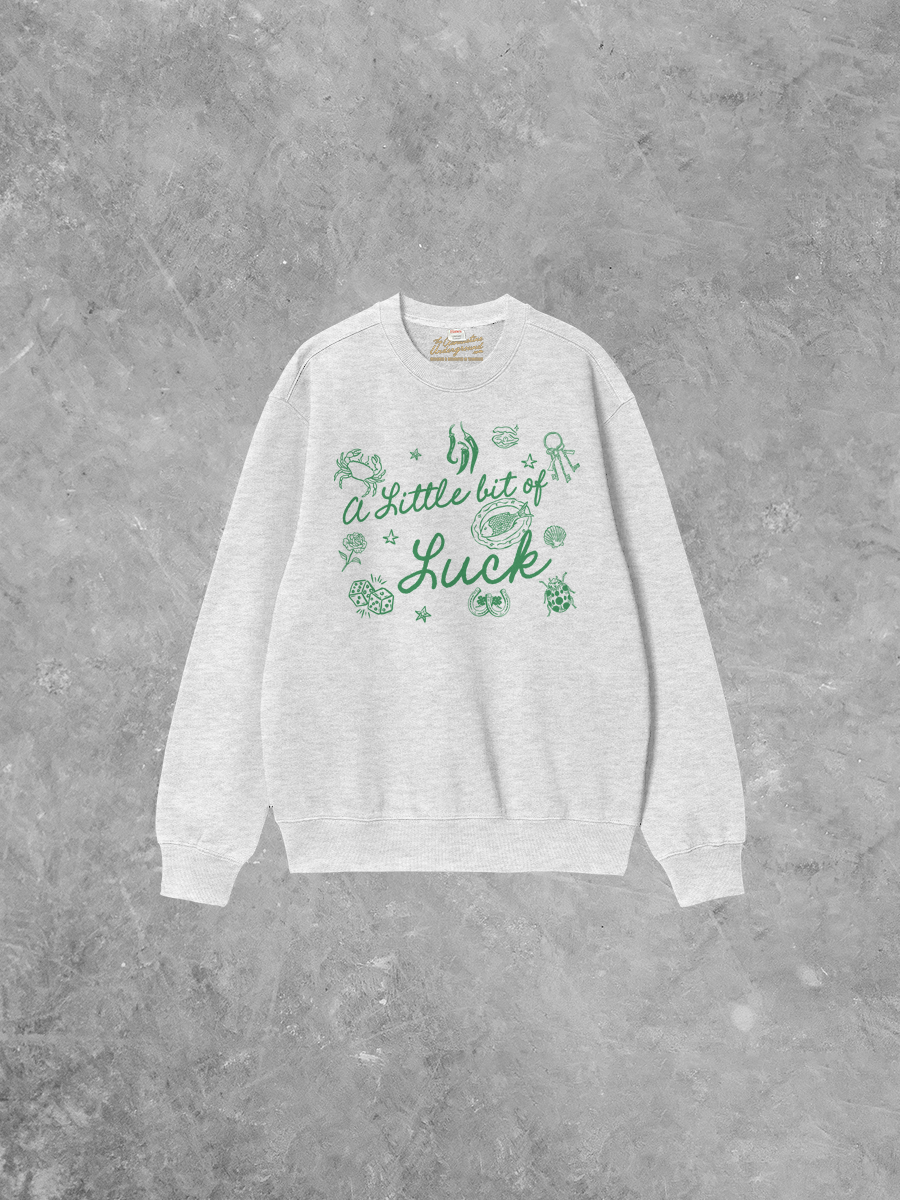 Underground Original Design: A Little Bit of Luck, St Patty's Boxy Cotton Sweatshirt