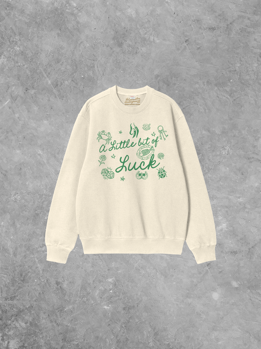 Underground Original Design: A Little Bit of Luck, St Patty's Boxy Cotton Sweatshirt