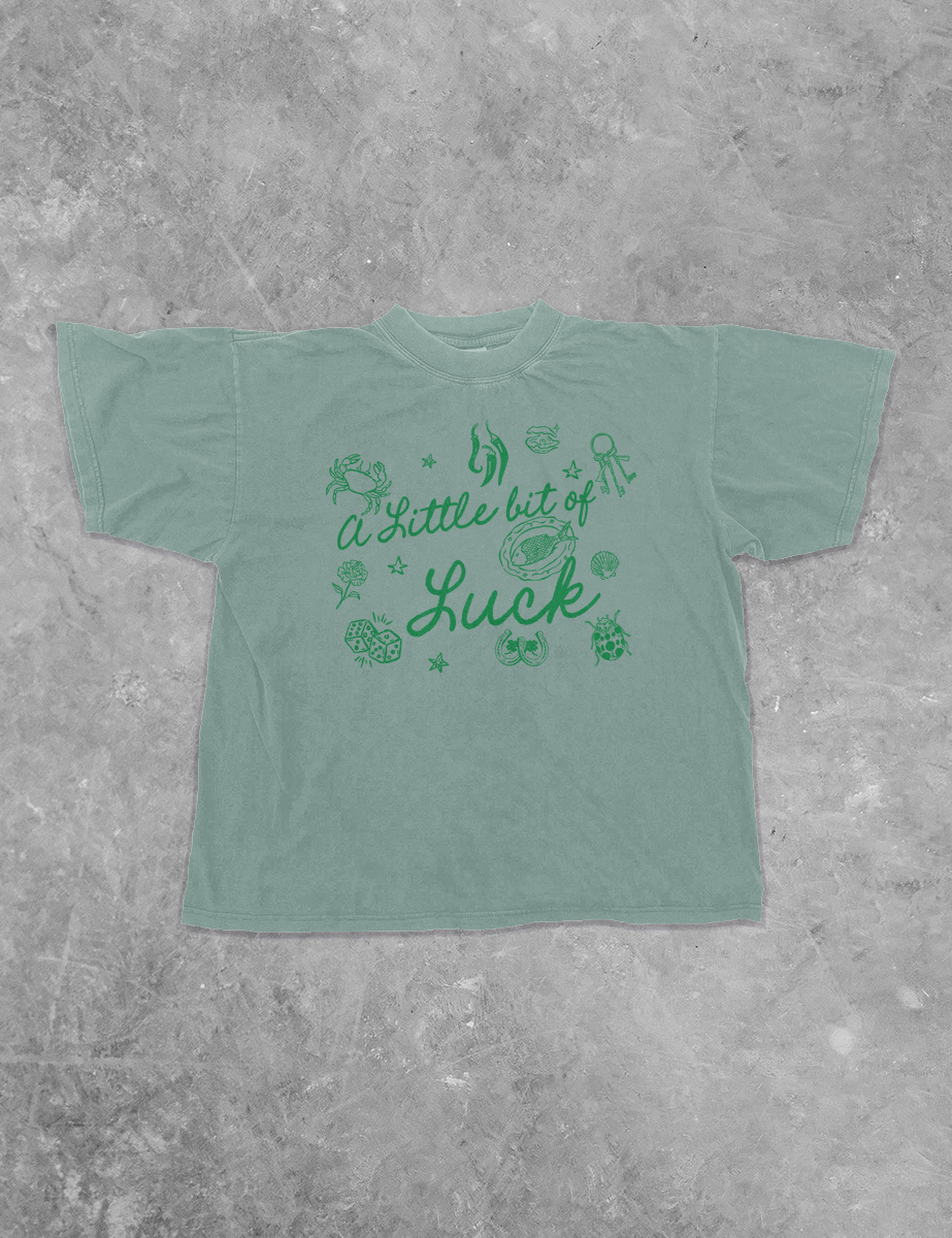 Underground Original Design: A Little Bit of Luck, St. Patty's Day Boxy Cotton TShirt