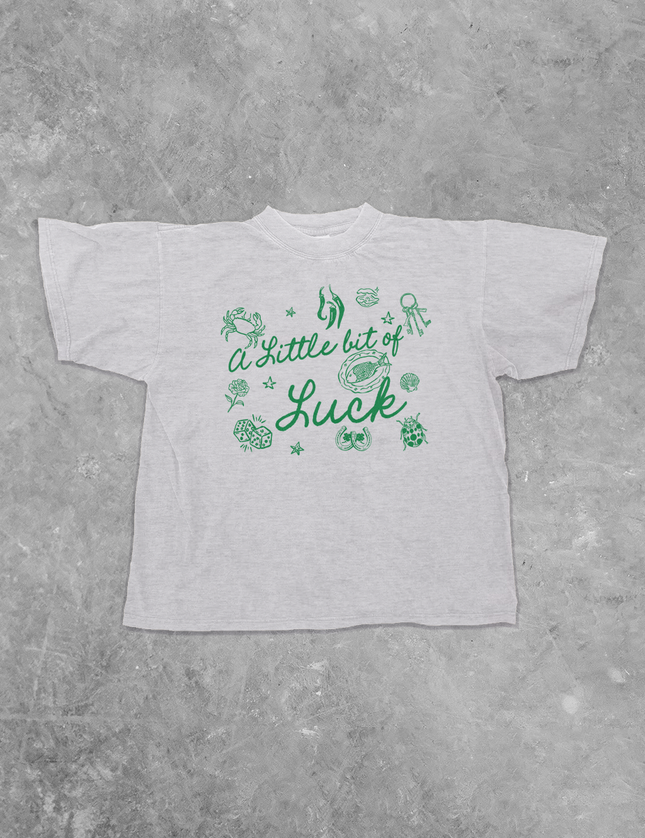 Underground Original Design: A Little Bit of Luck, St. Patty's Day Boxy Cotton TShirt