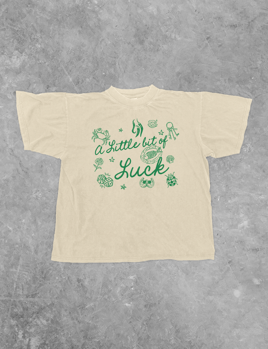 Underground Original Design: A Little Bit of Luck, St. Patty's Day Boxy Cotton TShirt