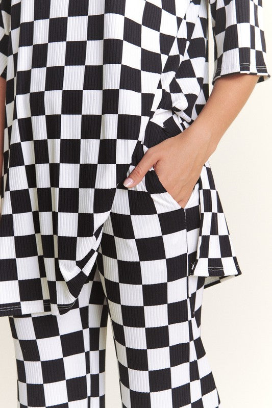 Cozy Check Print Two Piece Set | Regular & Curvy