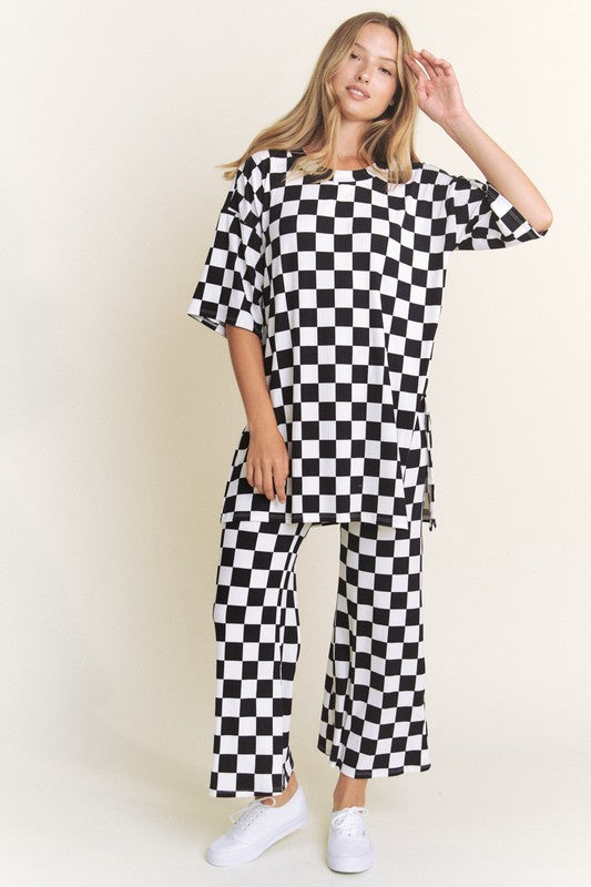 Cozy Check Print Two Piece Set | Regular & Curvy