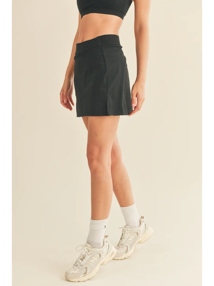 High Waist Tennis Mini Skirt